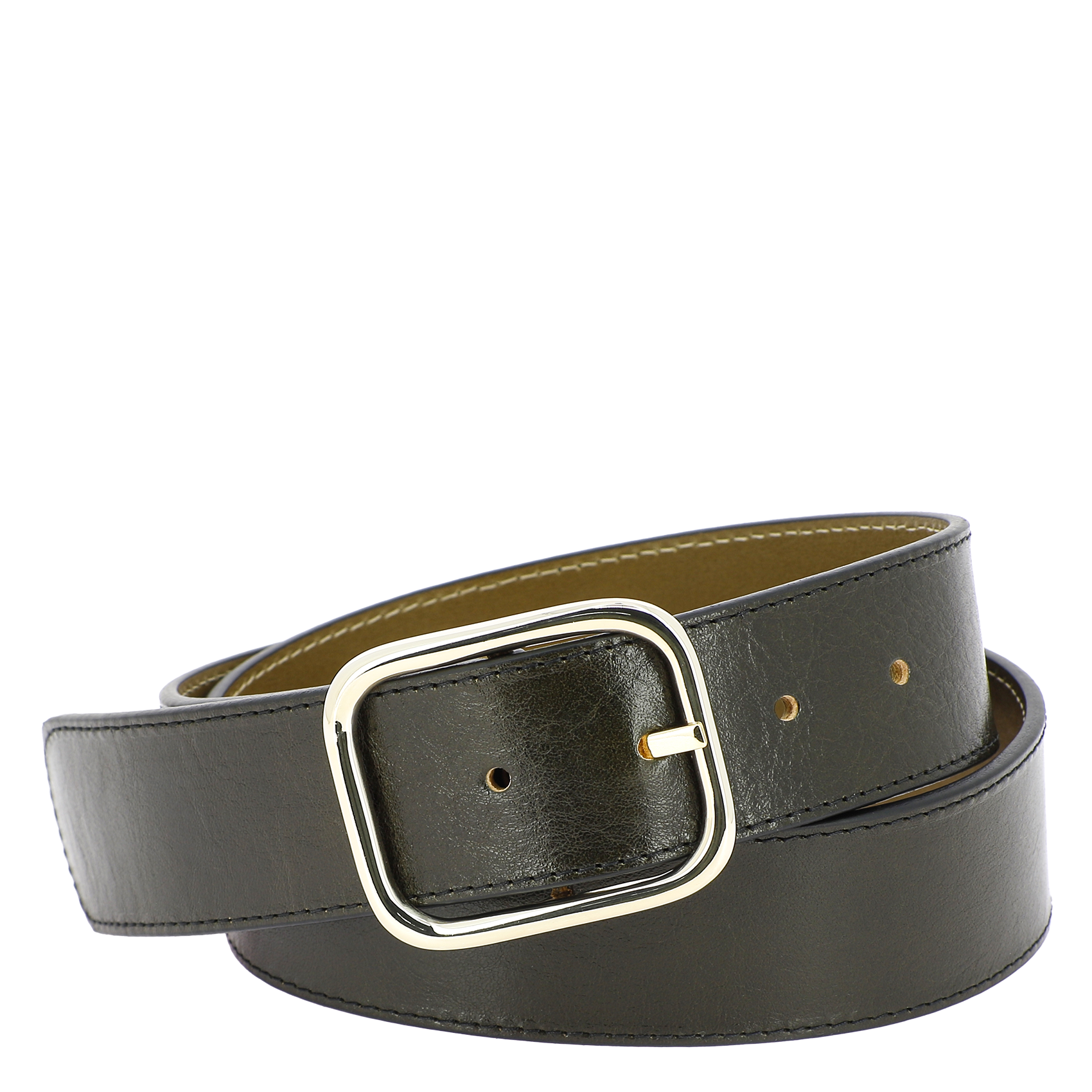 Ceinture en cuir HERBERT FRERE SOEUR Marron