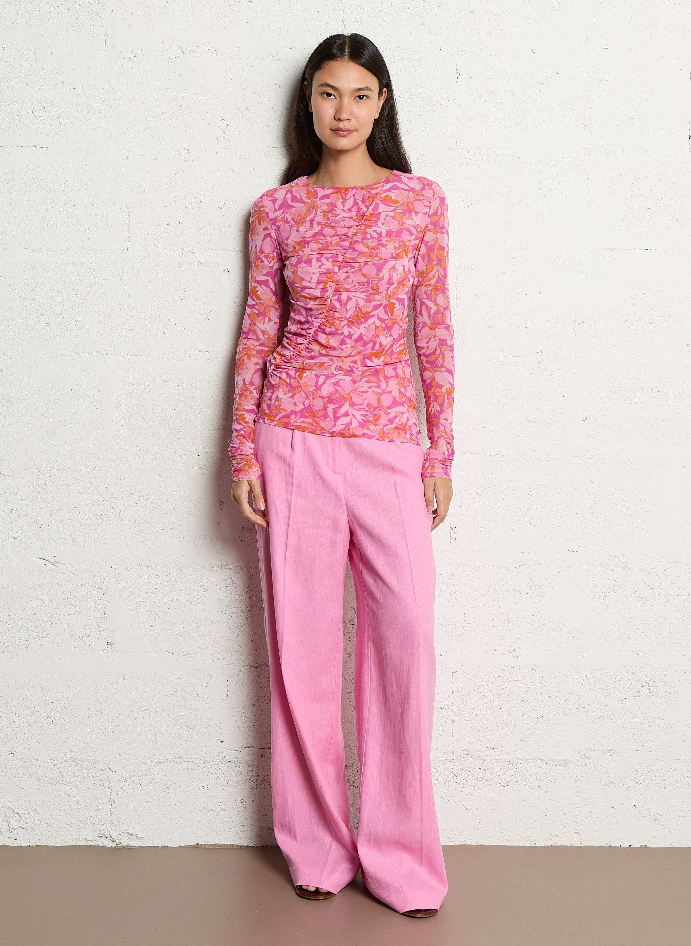 Printed viscose top FABIENNE CHAPOT Pink