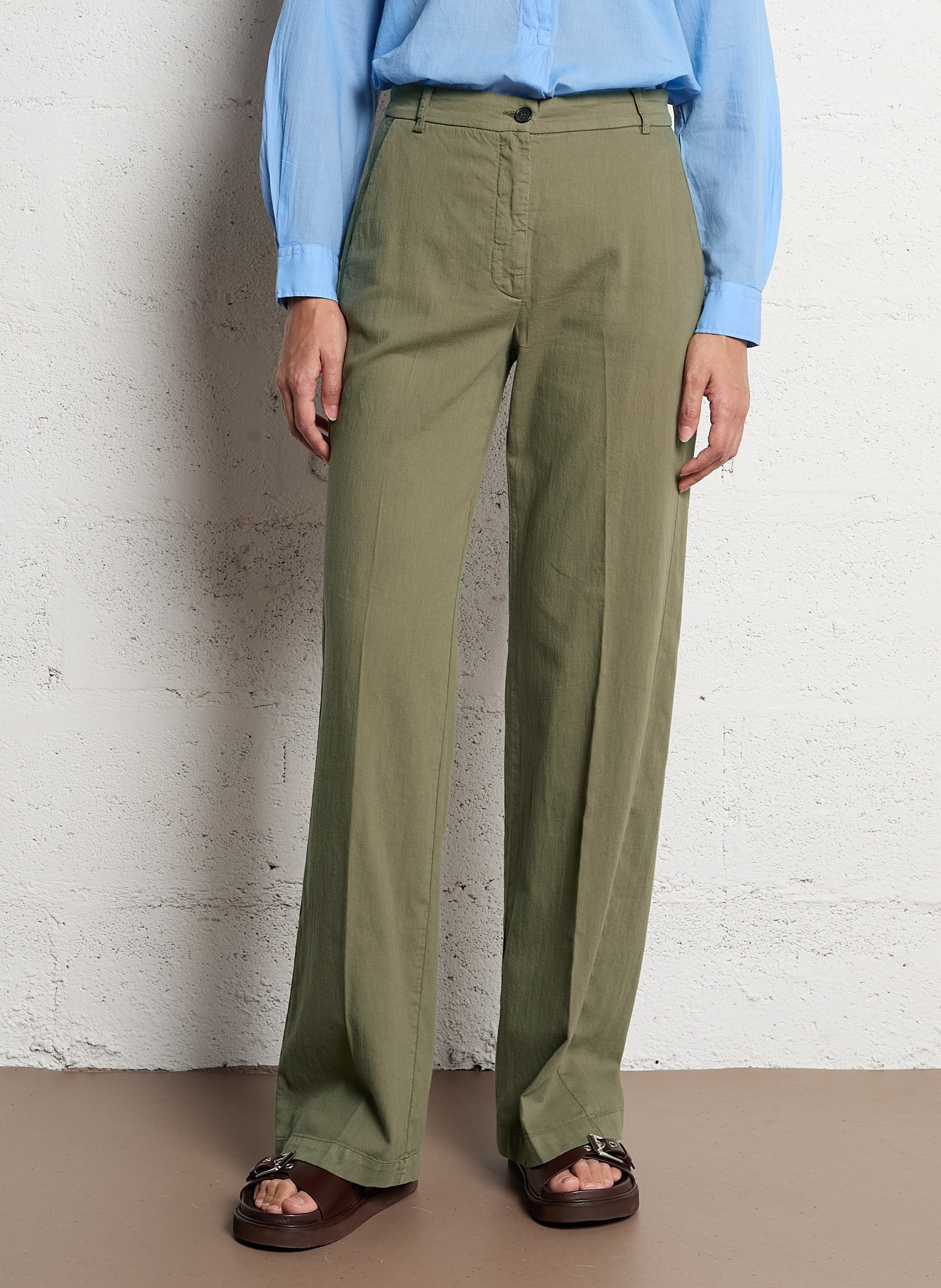 Slim-fit cotton cargo pants HARTFORD Khaki