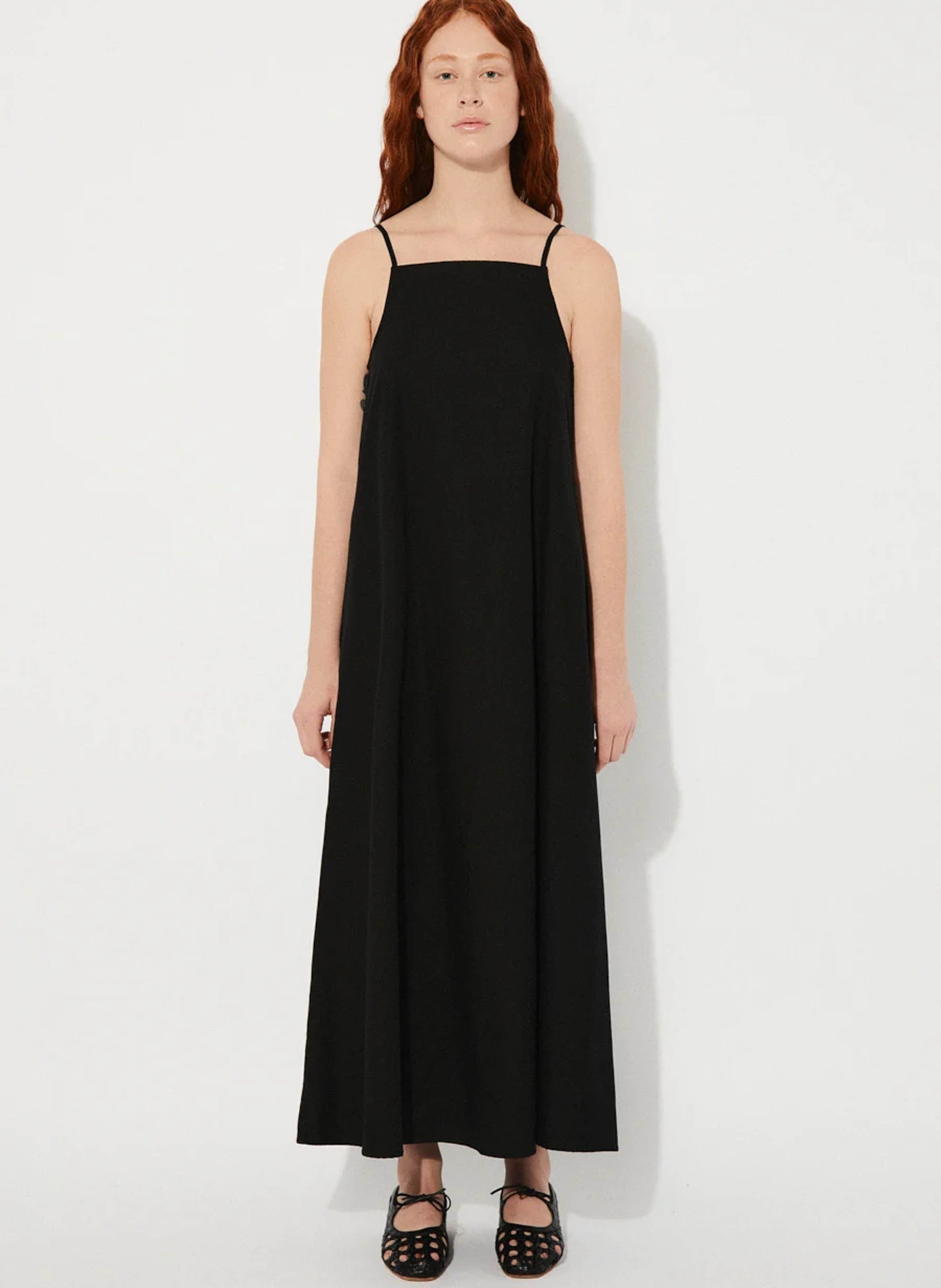 Robe longue en coton bio RITA ROW Noir