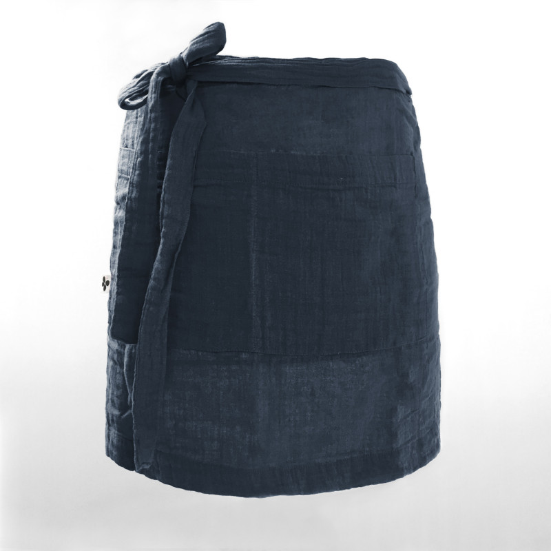 Chef apron in cotton gauze L'EFFET PAPILLON Blue