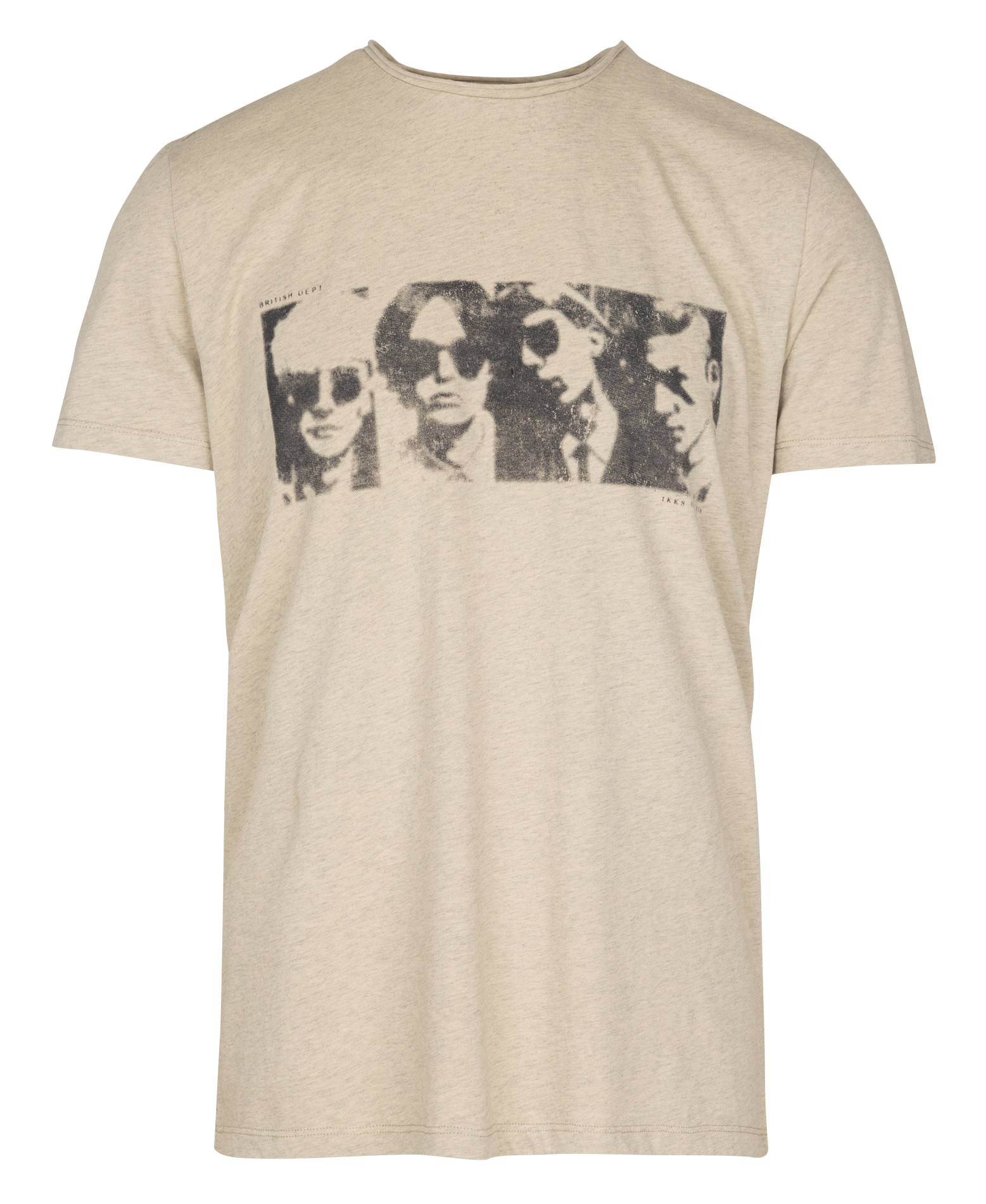 Tee-shirt droit à imprimé visages IKKS Beige