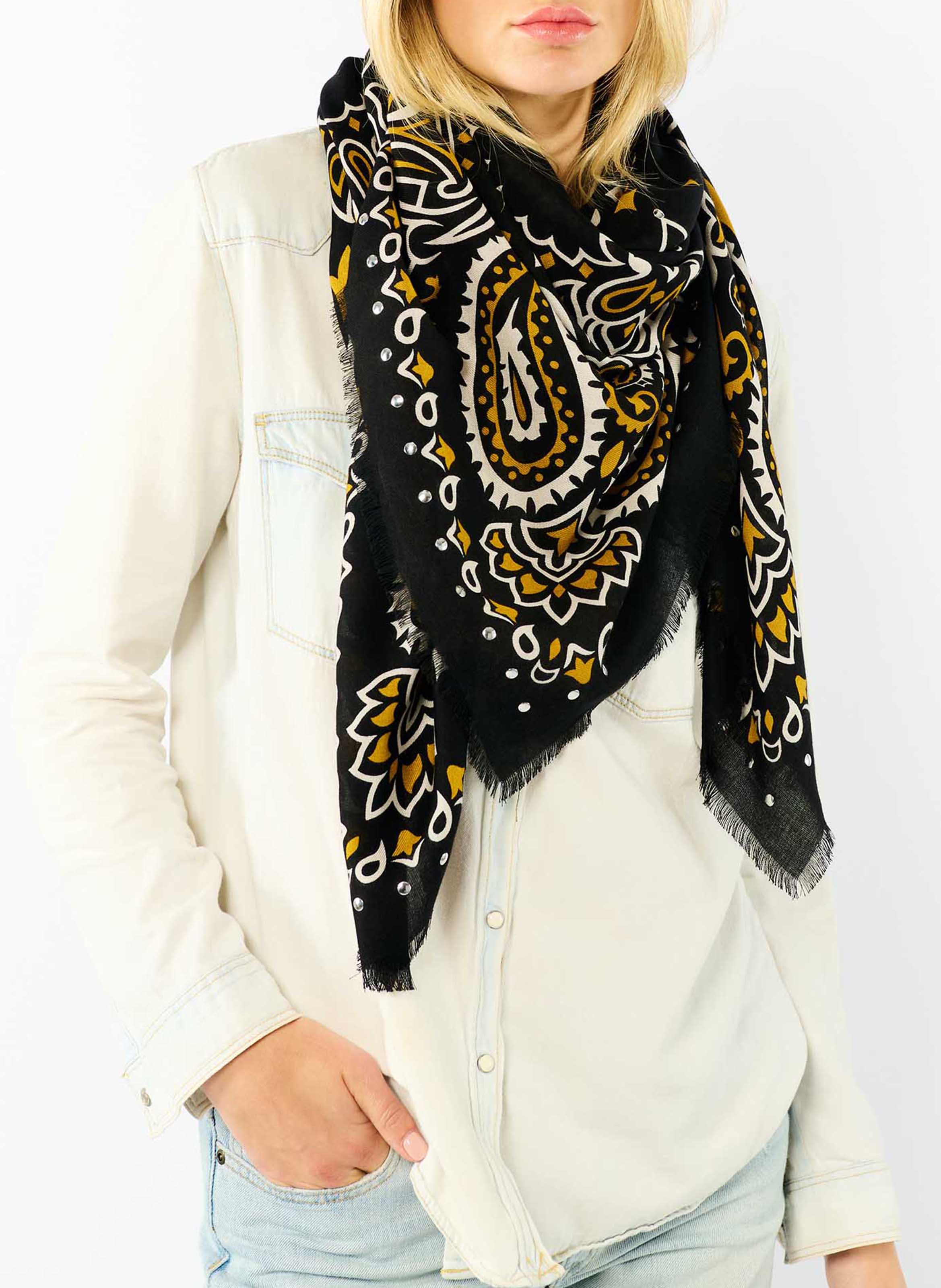 Bandana print scarf WILD