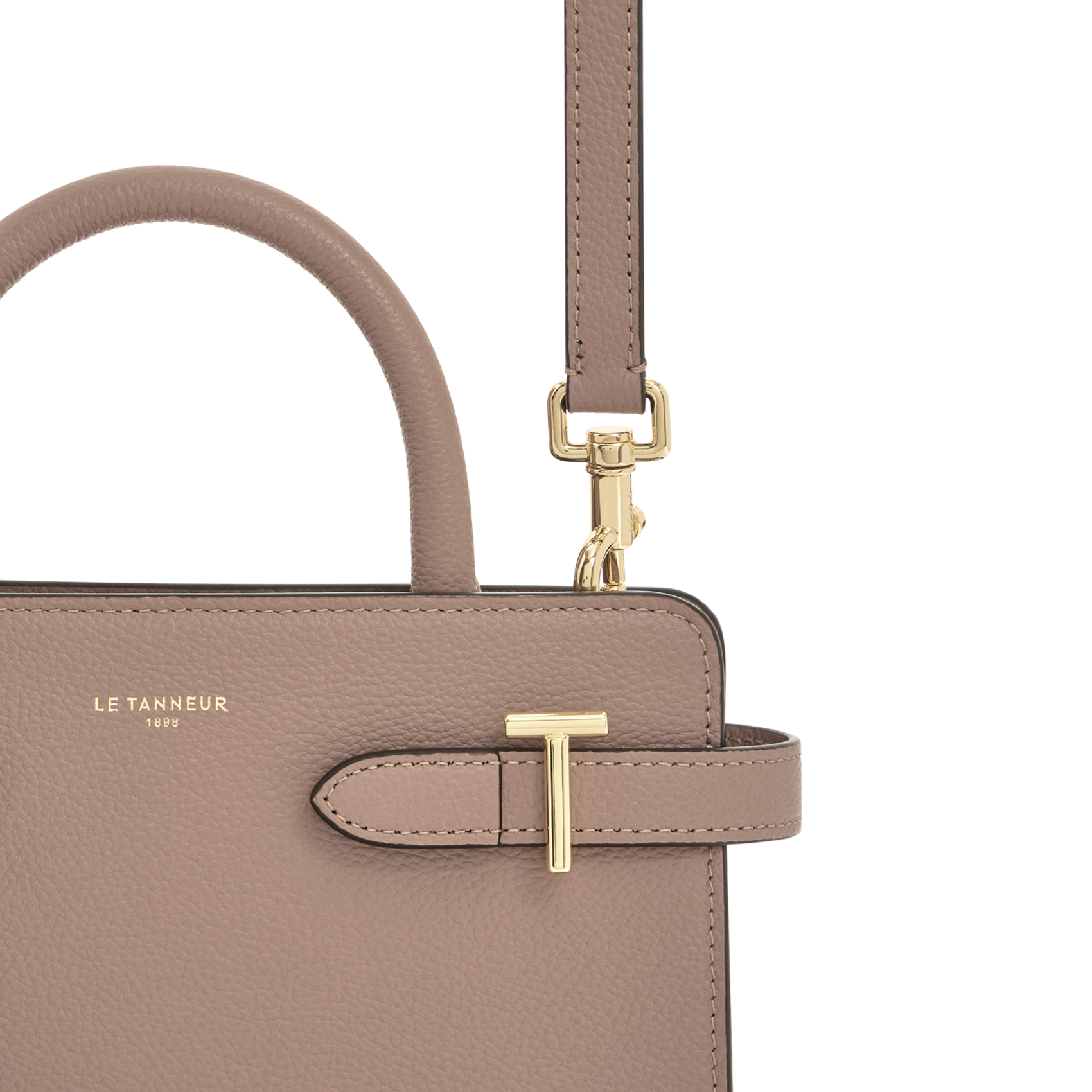 Sac à main en cuir  LE TANNEUR Gris