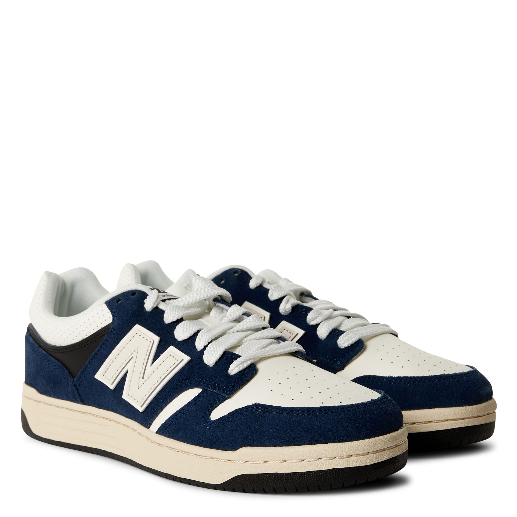Low-top leather mix sneakers NEW BALANCE Blue