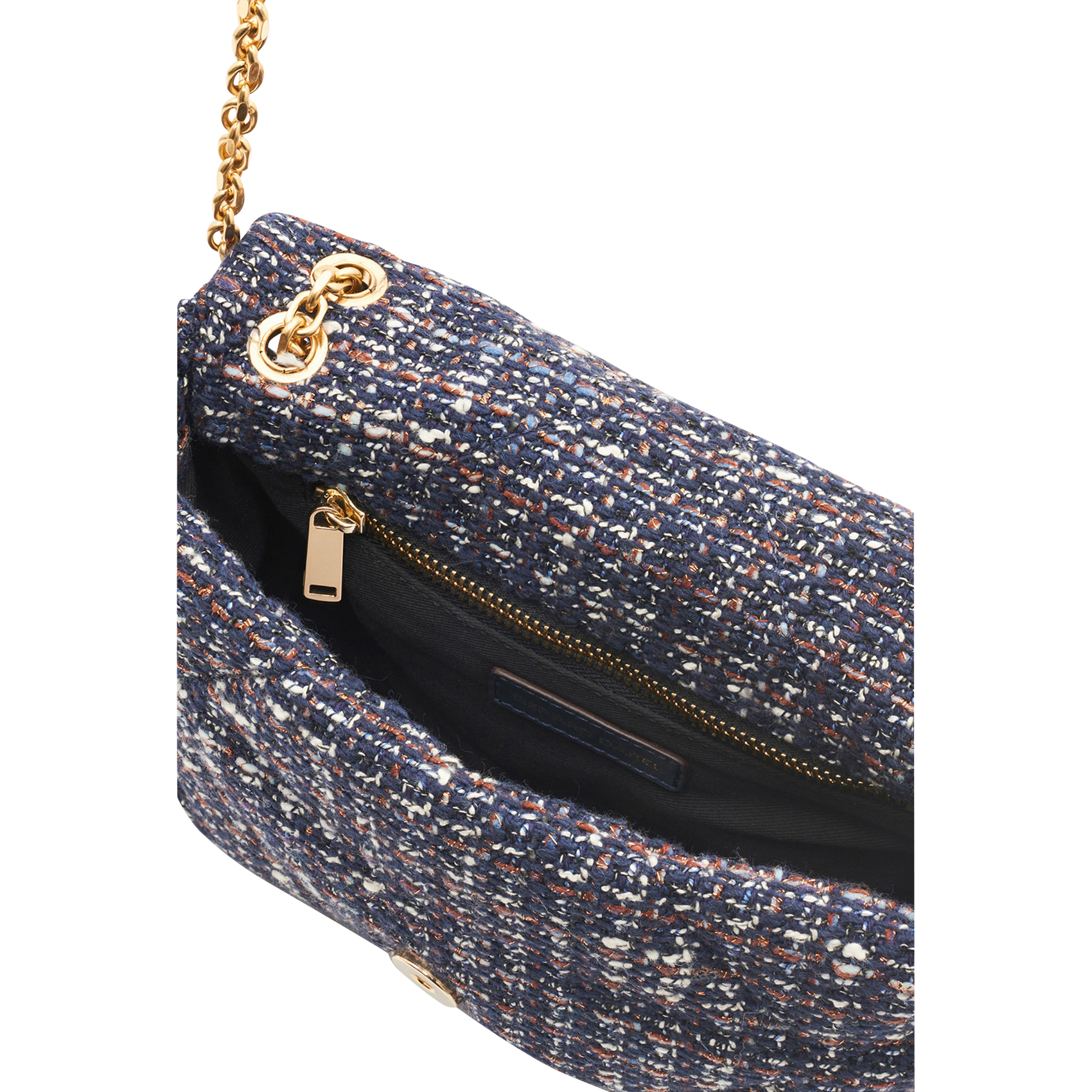Sac bandoulière à rabat en tweed  GERARD DAREL Bleu