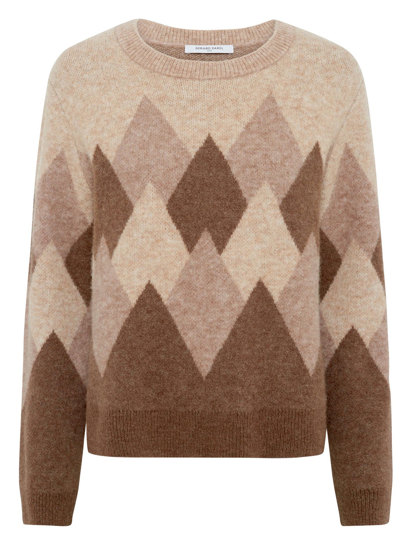 Effen trui van wolmix met lange mouwen en kant GERARD DAREL Beige