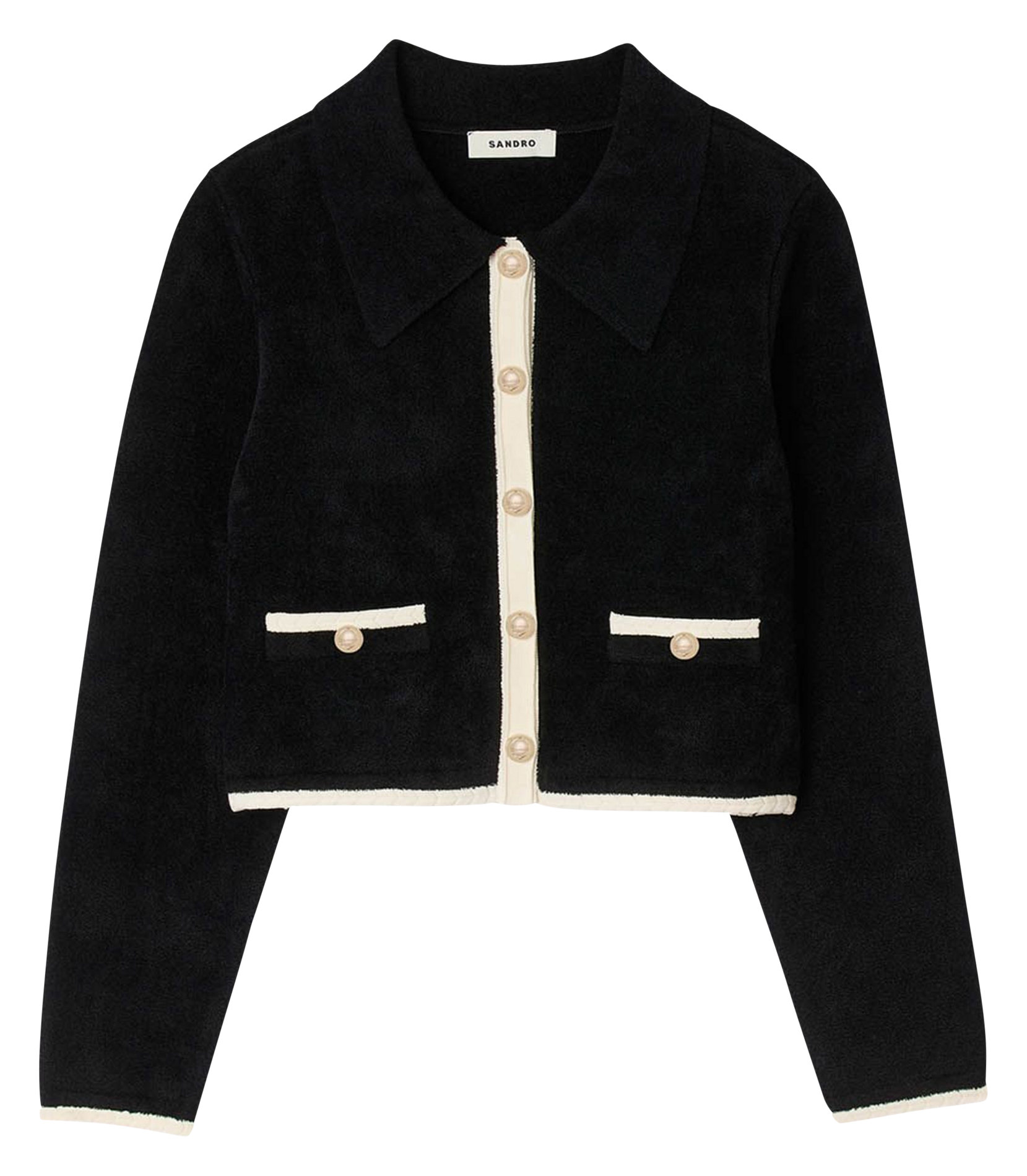 Gilet col classique  SANDRO Noir