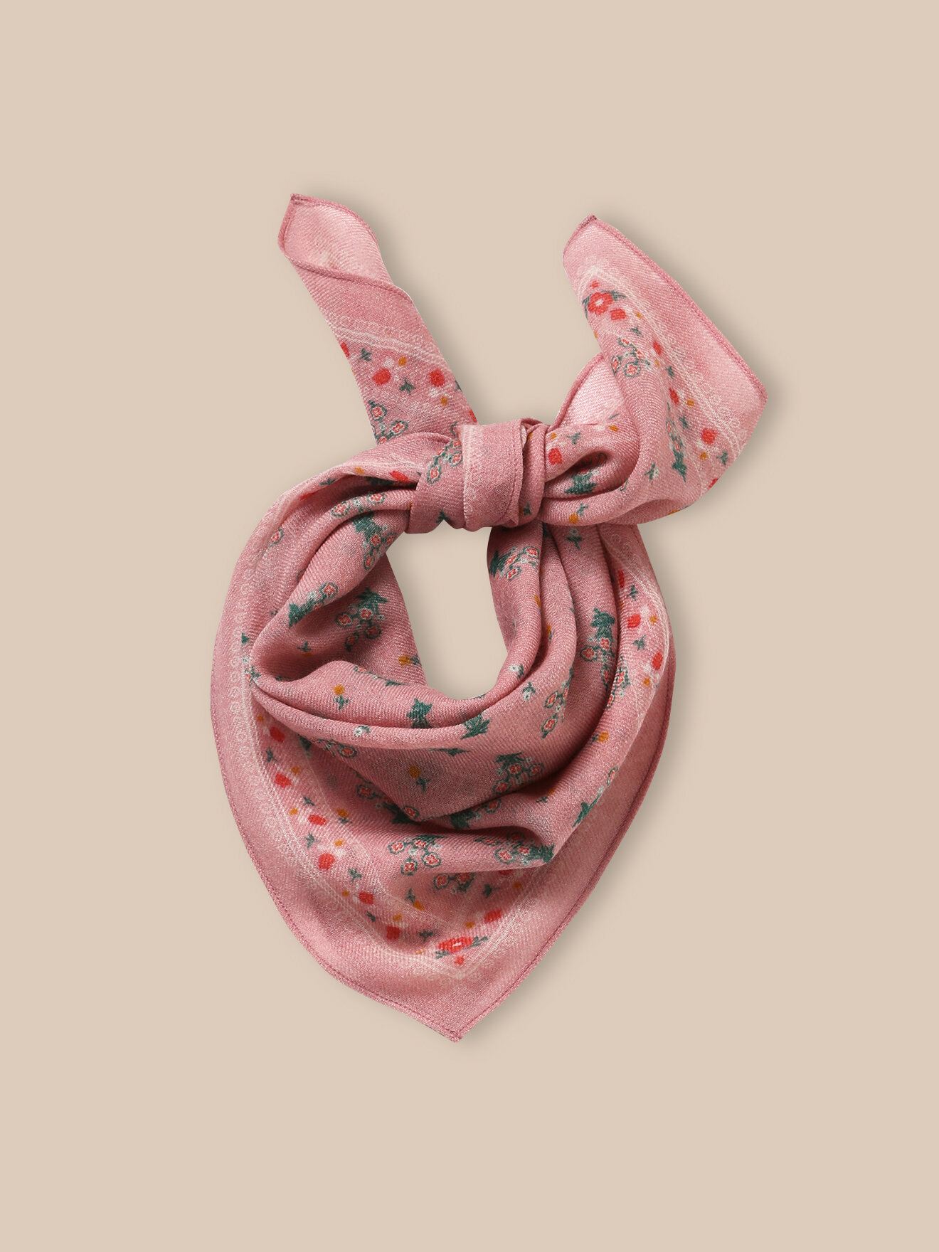 Wool gauze bud scarf CYRILLUS Pink