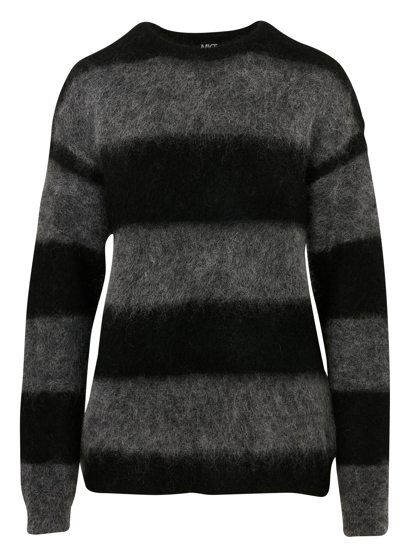 Pull oversize col rond en laine mélangée MKT Gris