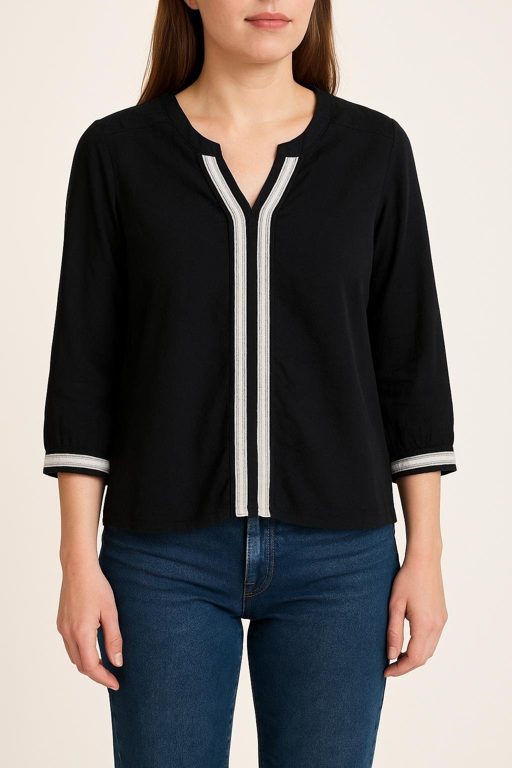 Cropped slim jeans with studs LEVI'S - Seconde main Black