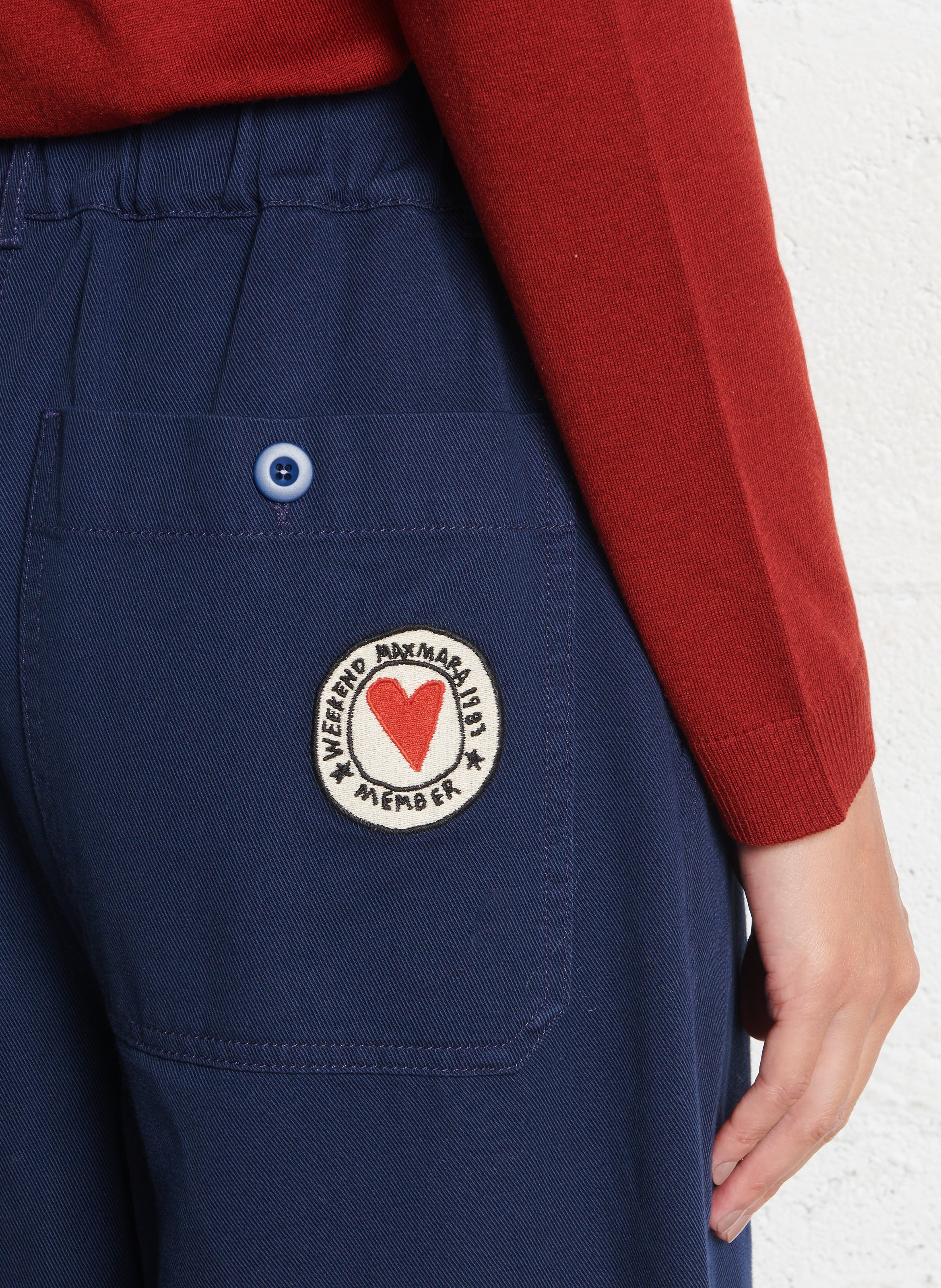 Weit geschnittene Jeans Blau