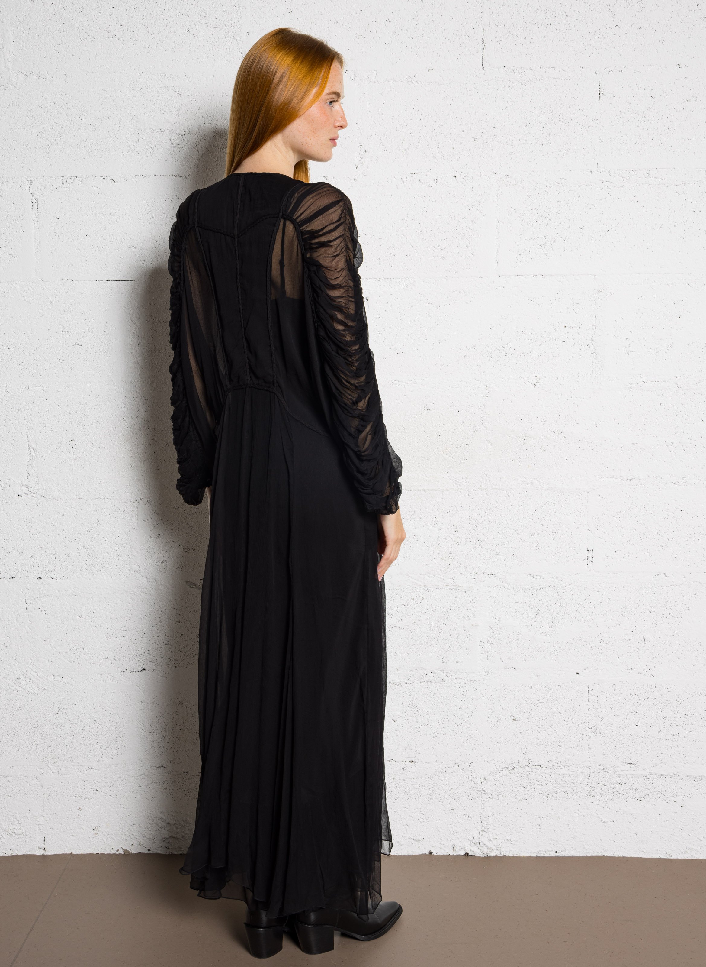 Robe longue col V MES DEMOISELLES Noir