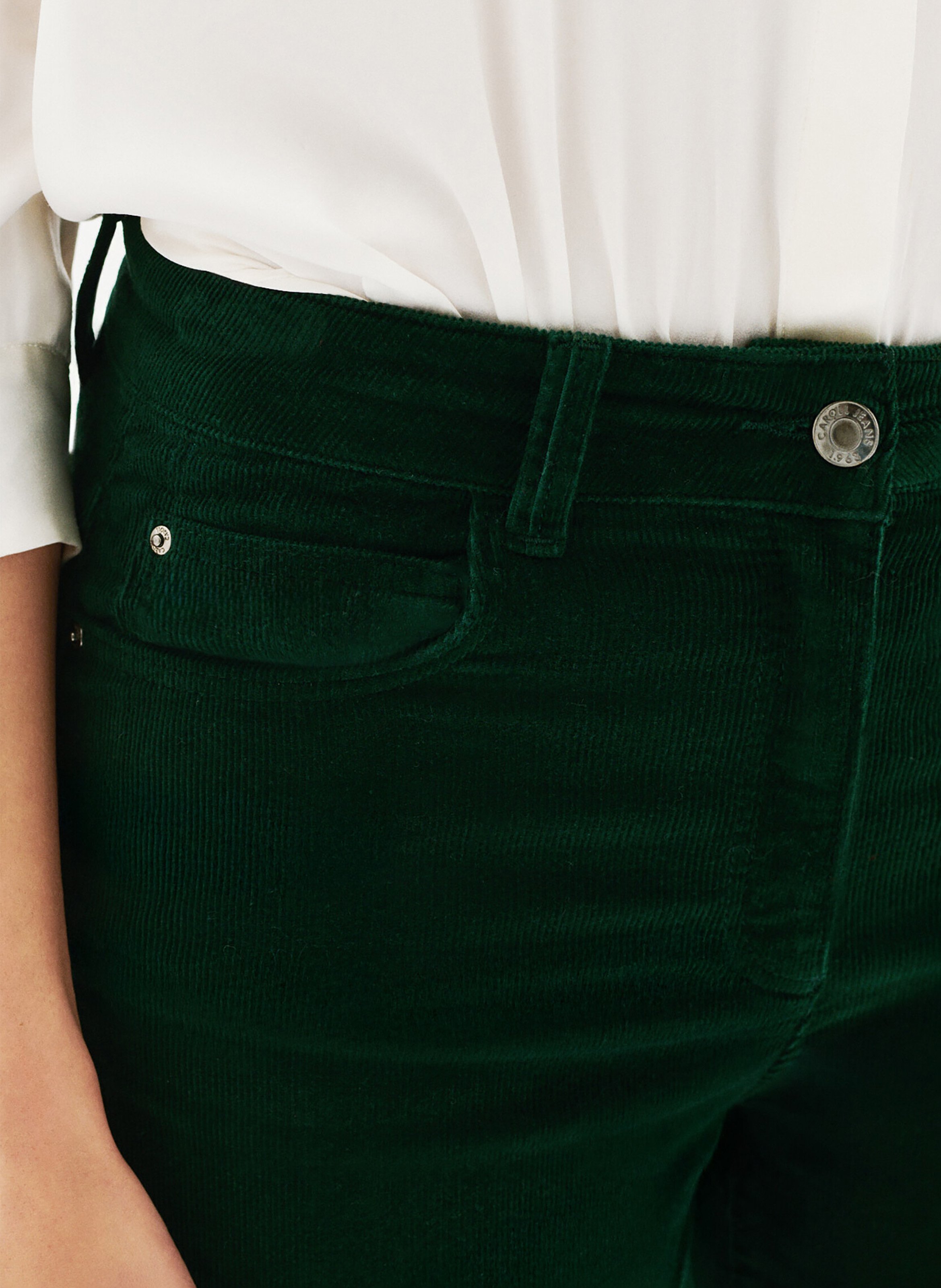 Cotton-blend bucket hat CAROLL Green