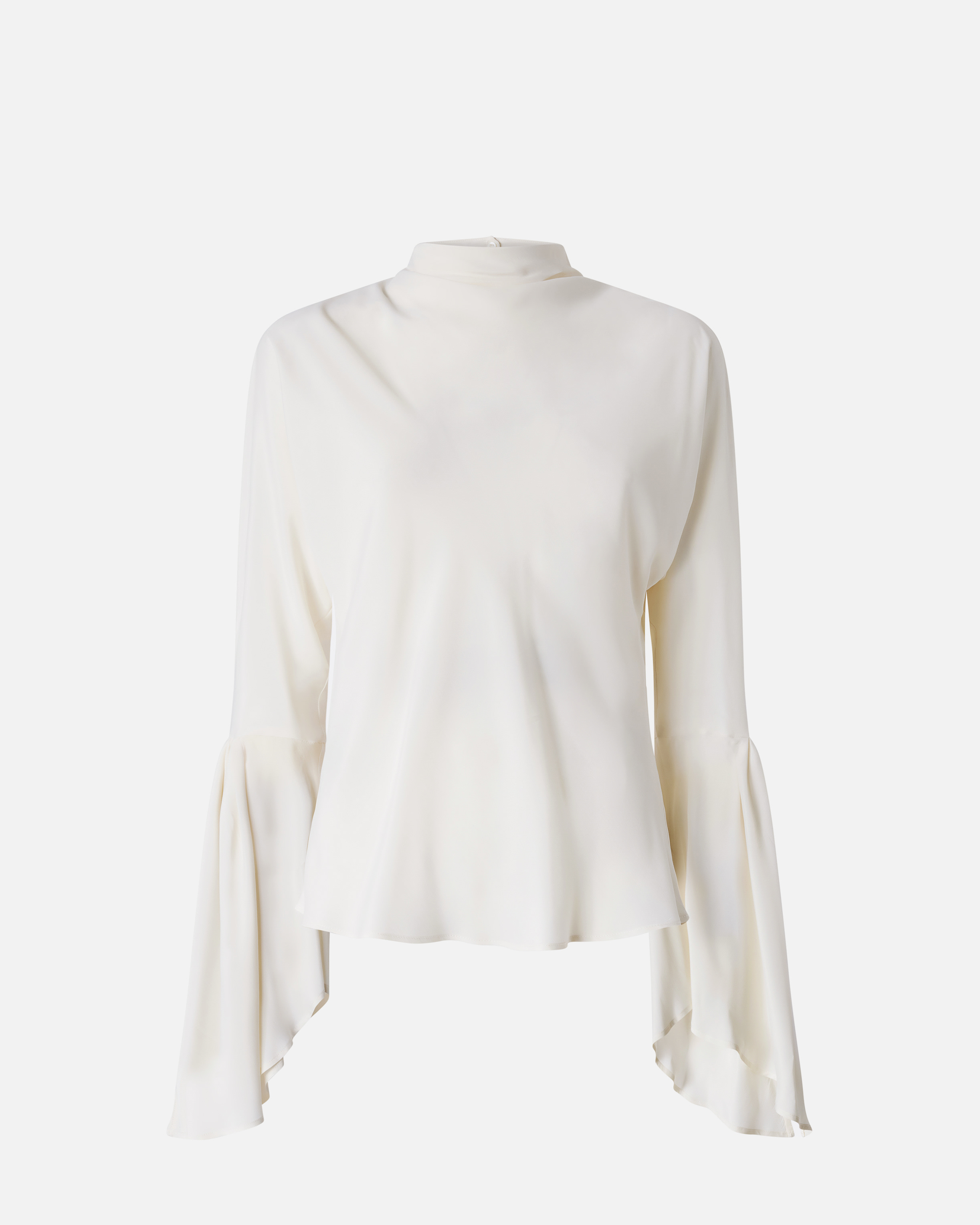 Crepe de chine blouse with puff sleeves PINKO White