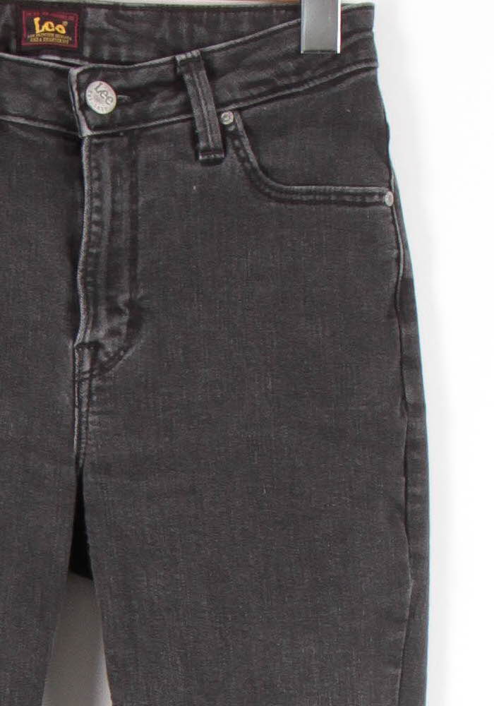 Cropped slim jeans with studs LEE - Seconde Main Black