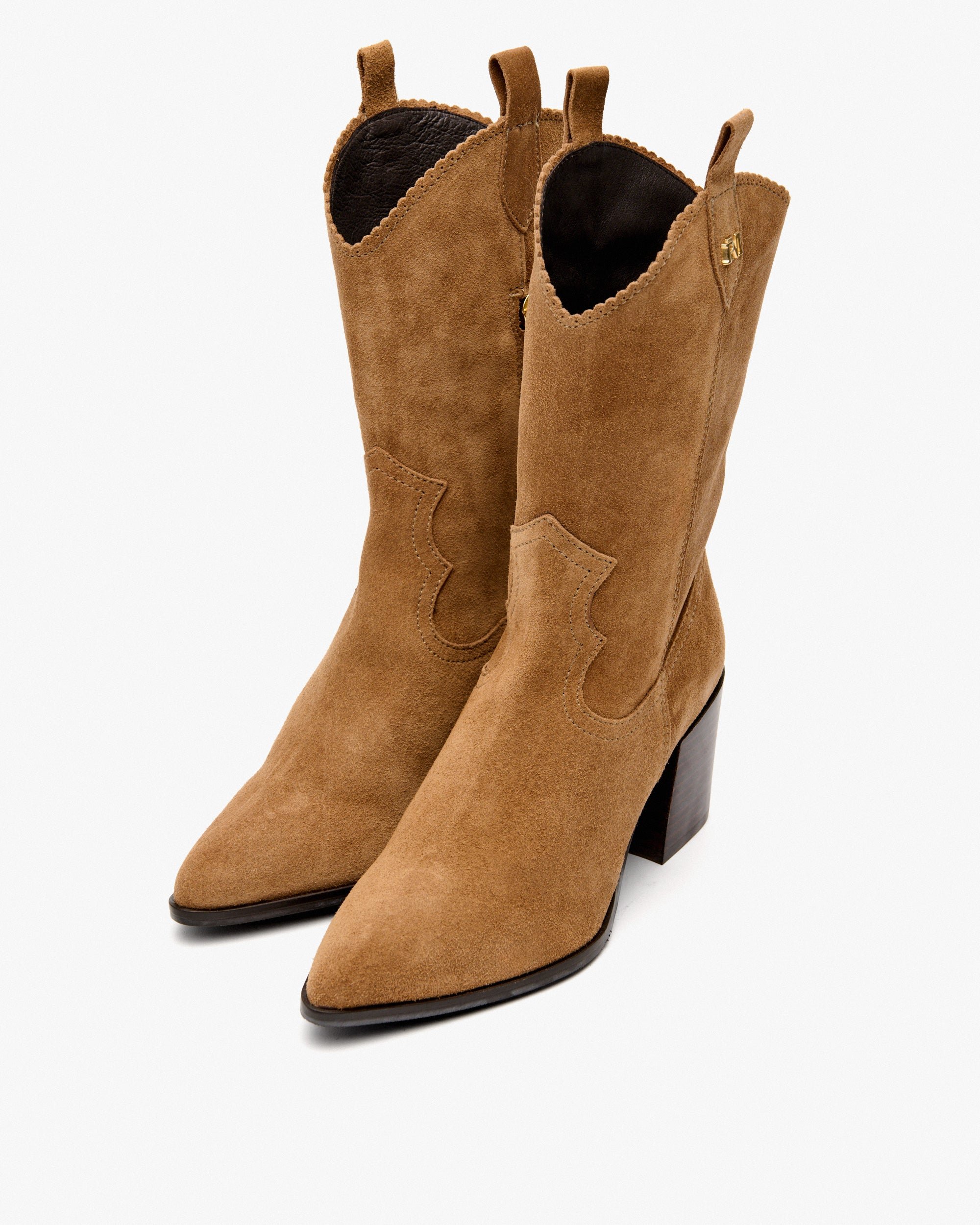 Brown suede cowboy boots PEDRO MIRALLES Brown