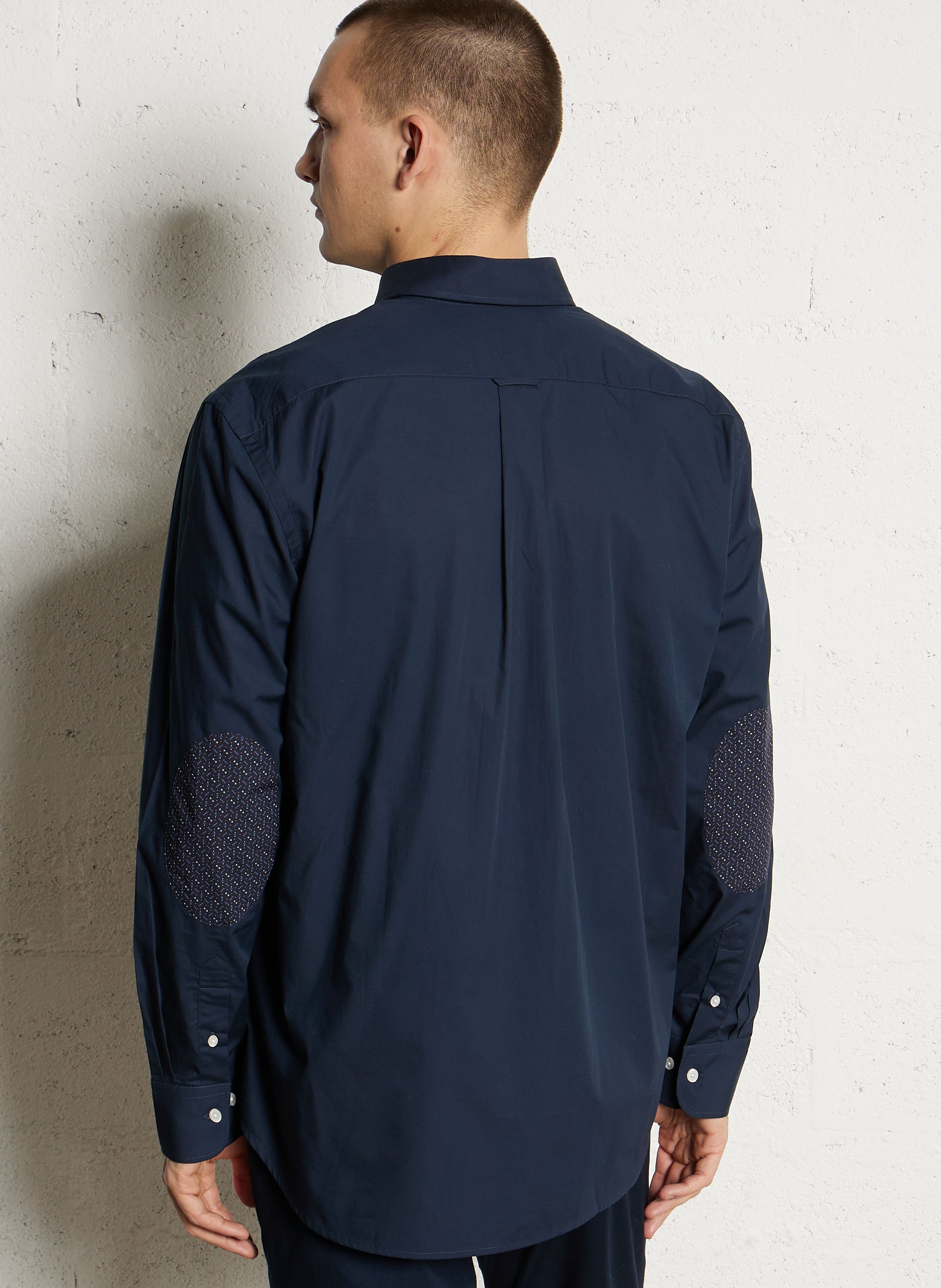 Chemise droite col classique en coton EDEN PARK Bleu