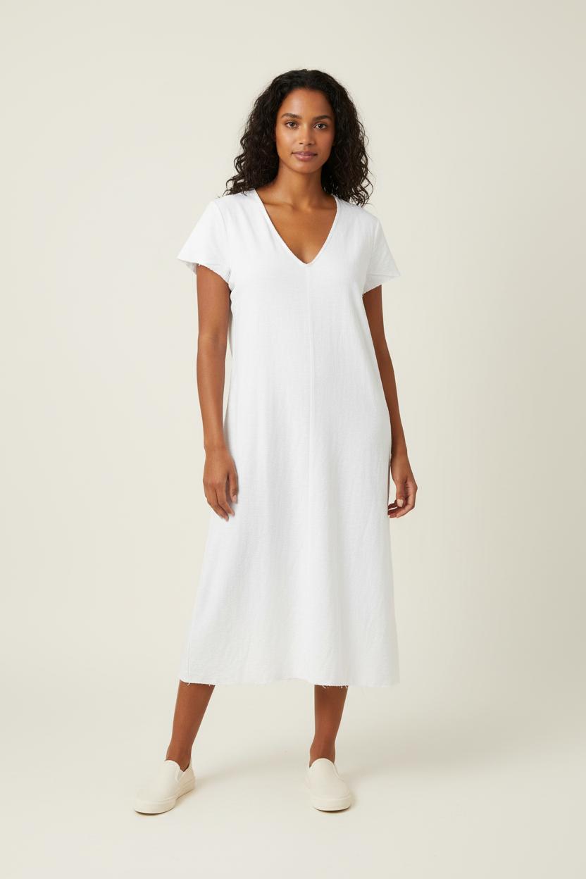 Short & Midi Dress MAJESTIC FILATURES - SECONDE MAIN White