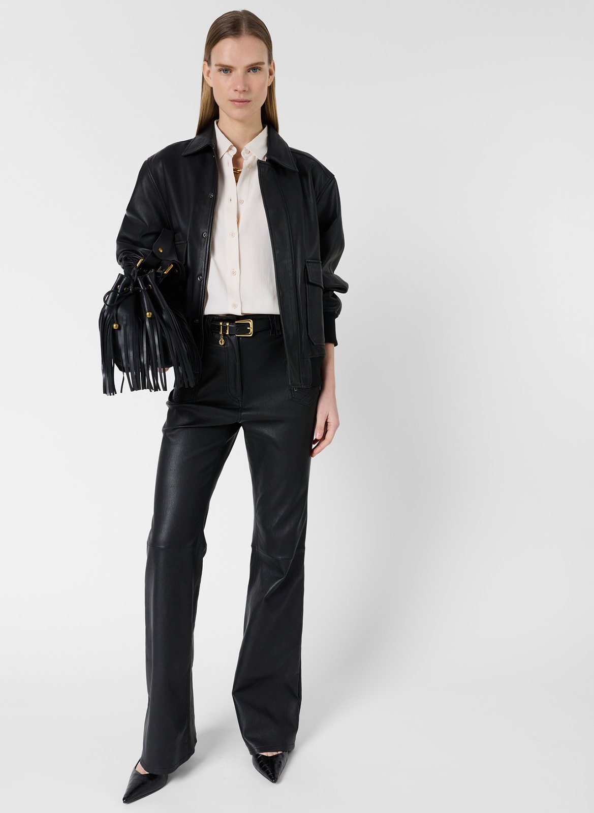 Solid color fluid button-up blouse GERARD DAREL Beige