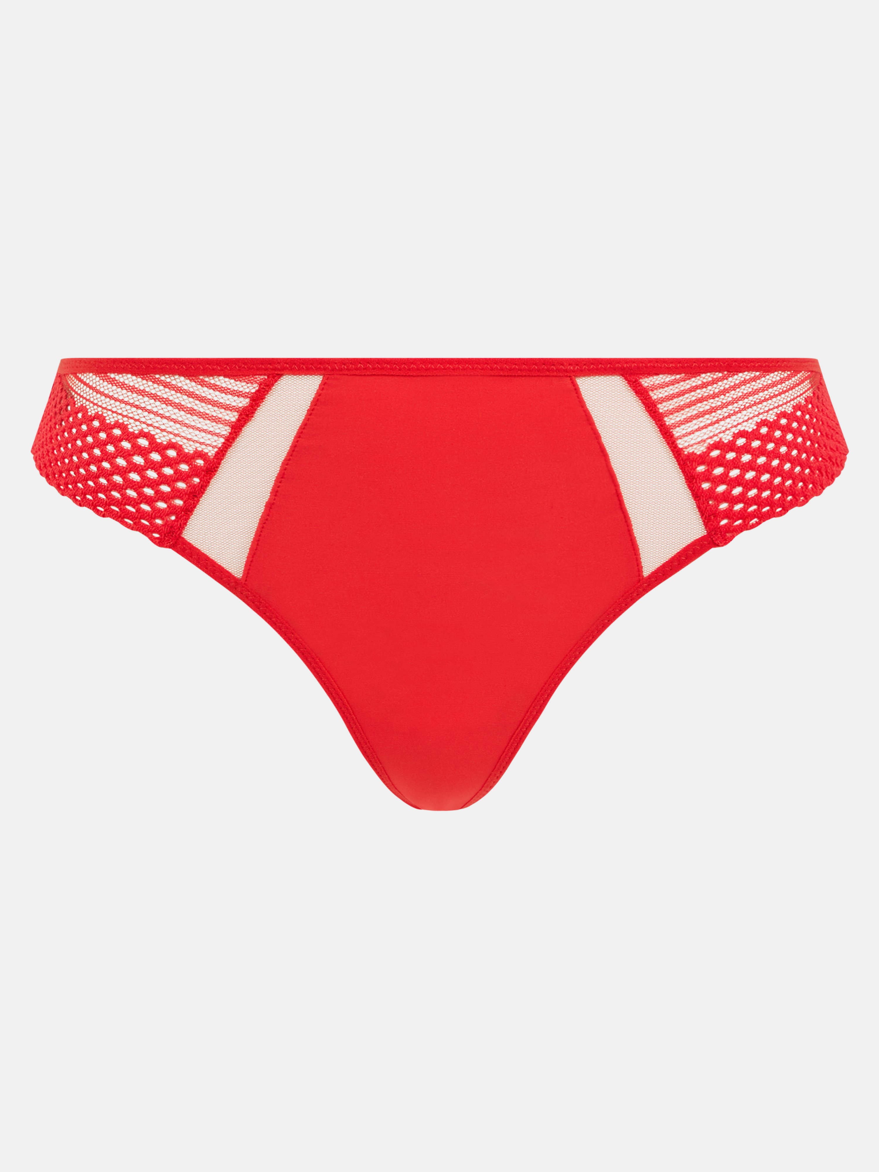 Aventurine lace tanga Red