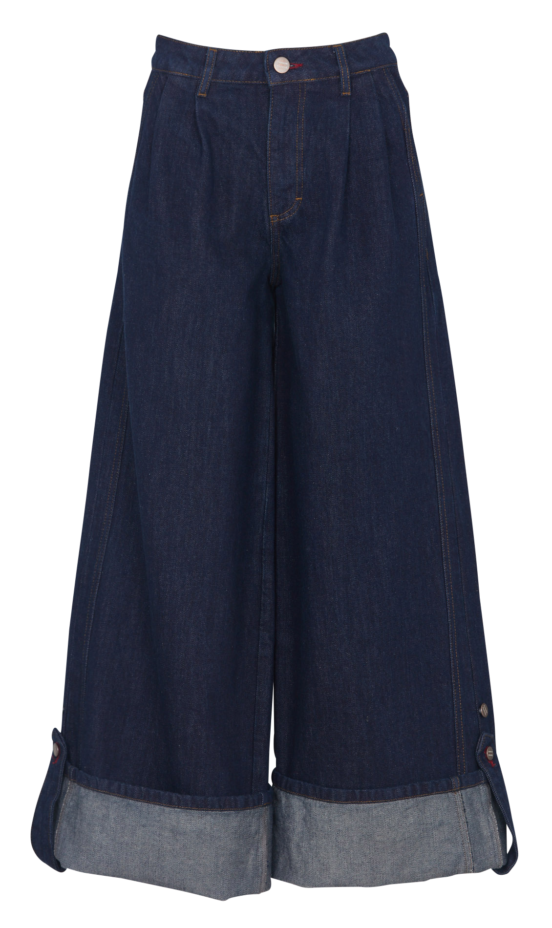 High-waisted raw wide-leg jeans DAMSON MADDER Blue