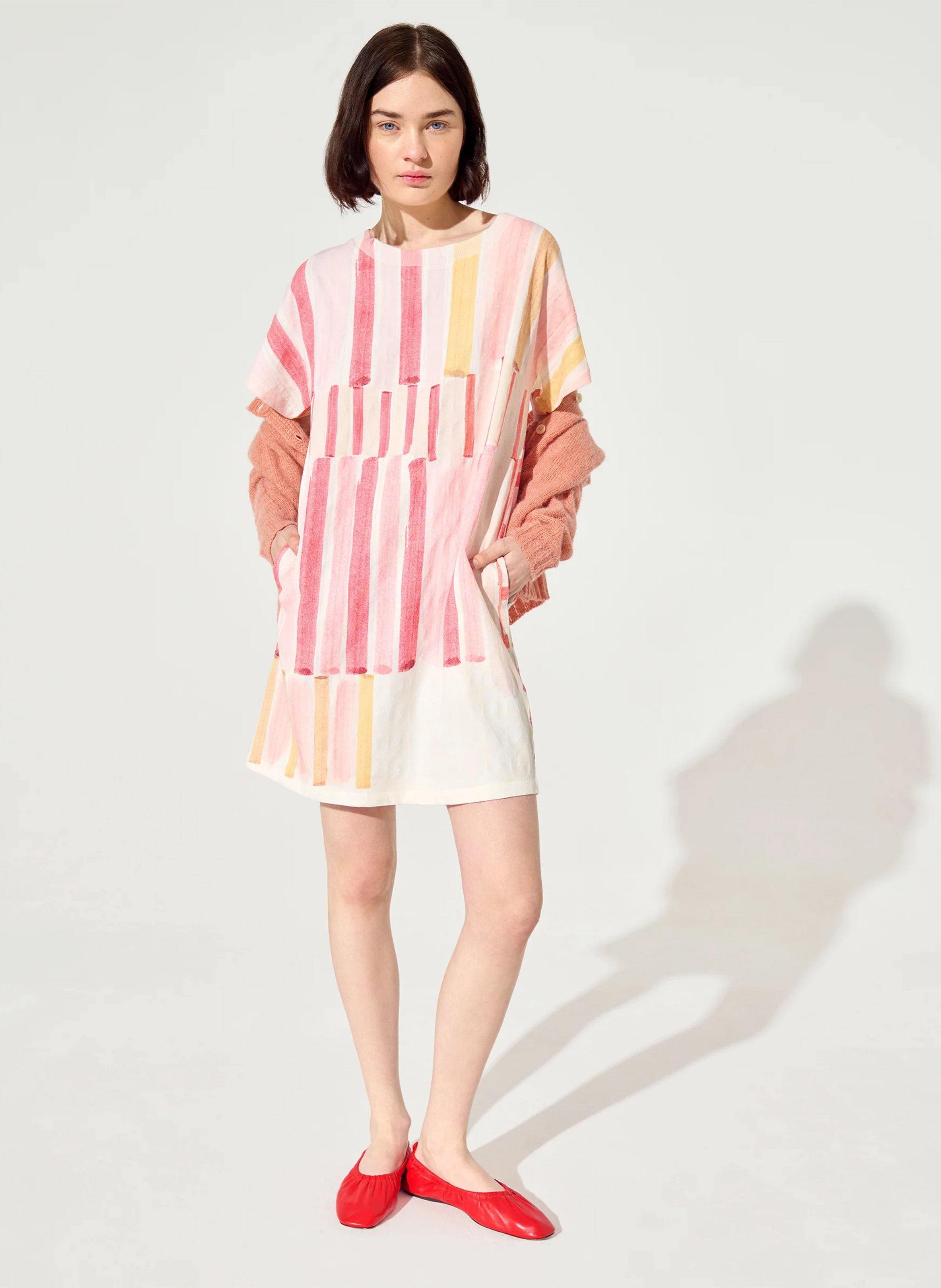 Robe col rond imprimé  ACOTE