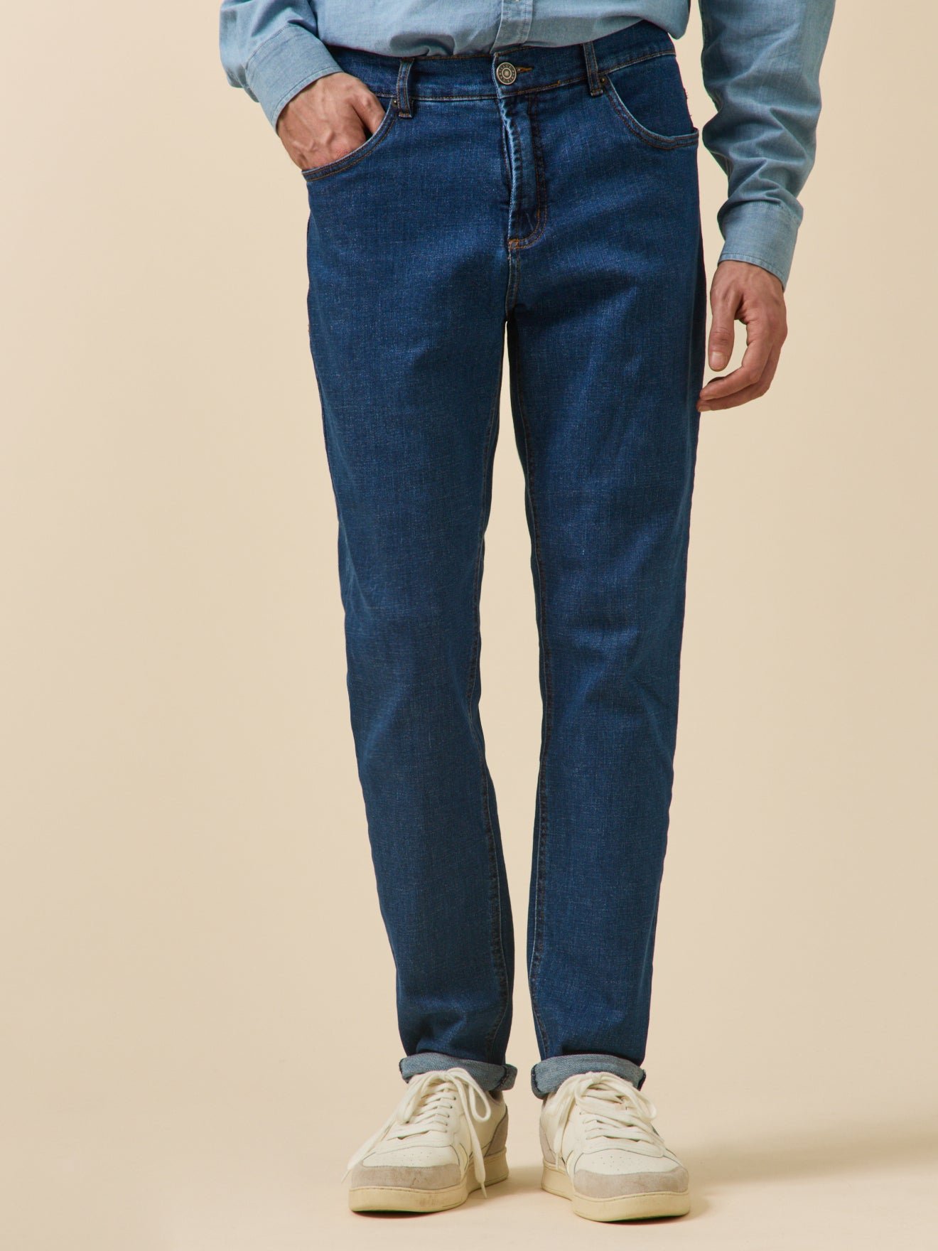 Jean regular  coton biologique CYRILLUS Bleu