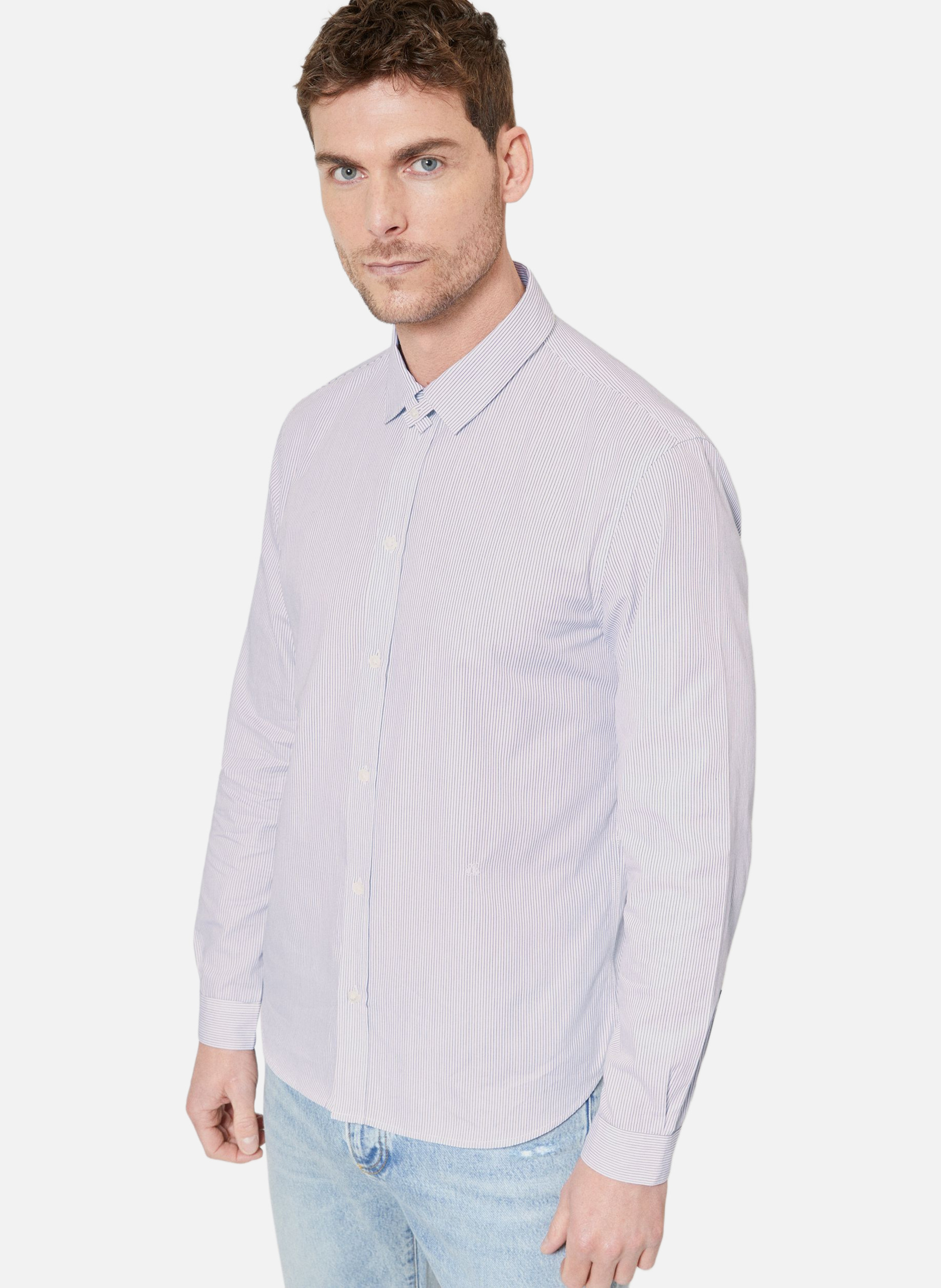 Shirt with striped strap collar THE KOOPLES Black