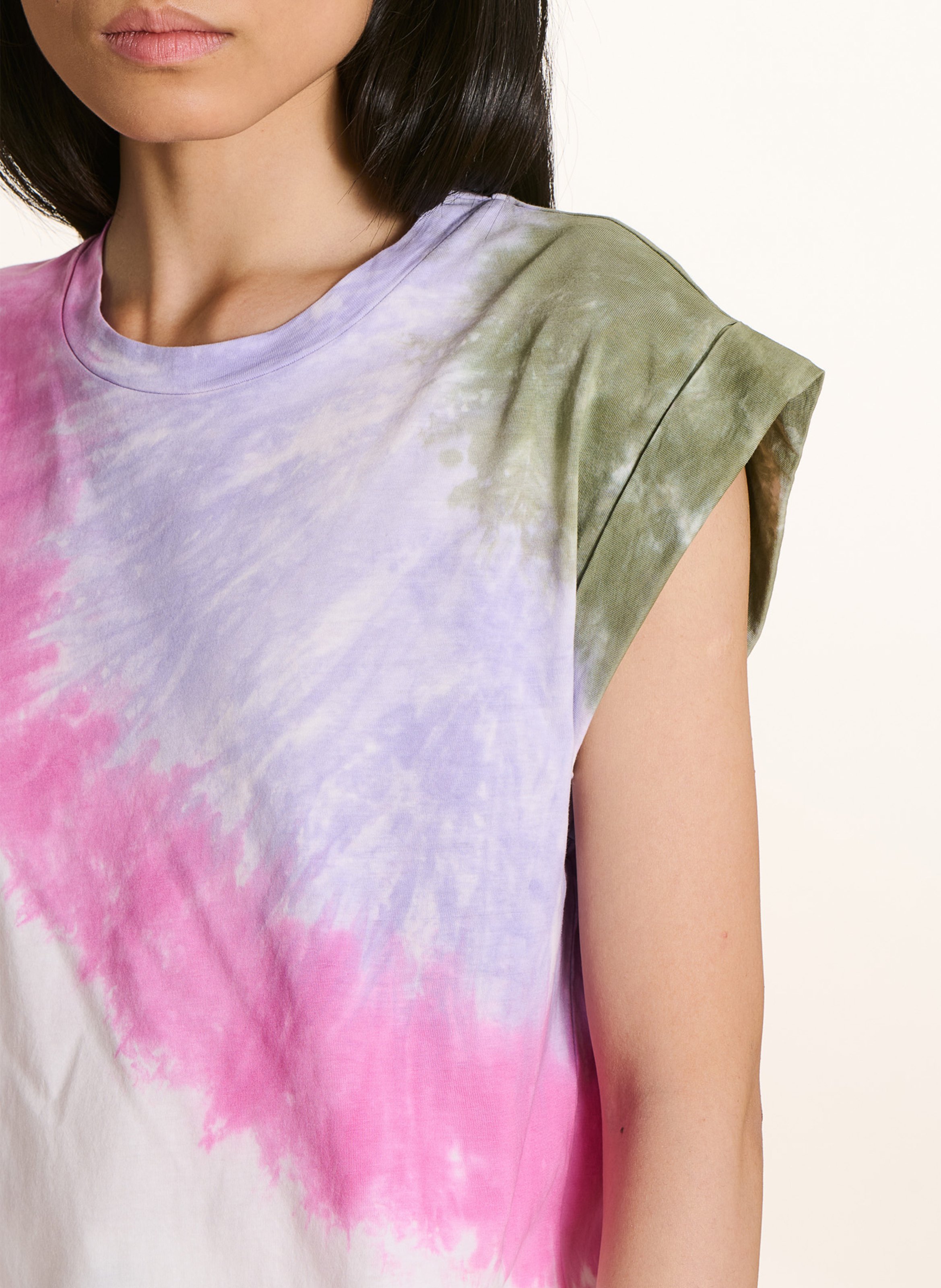 Tee-shirt droit en coton LA FEE MARABOUTEE Rose