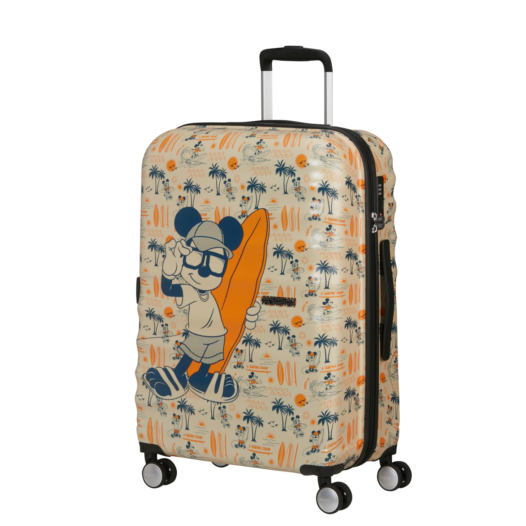 Wavebreaker Disney suitcase 4 wheels size M AMERICAN TOURISTER Yellow