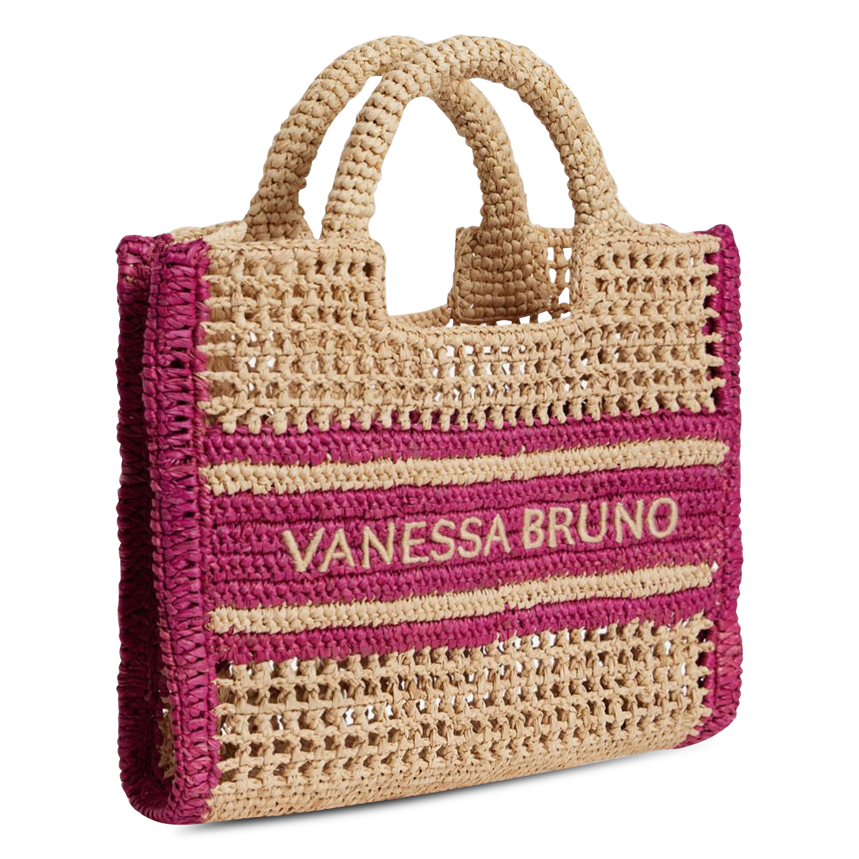 Panier en raphia VANESSA BRUNO Rose
