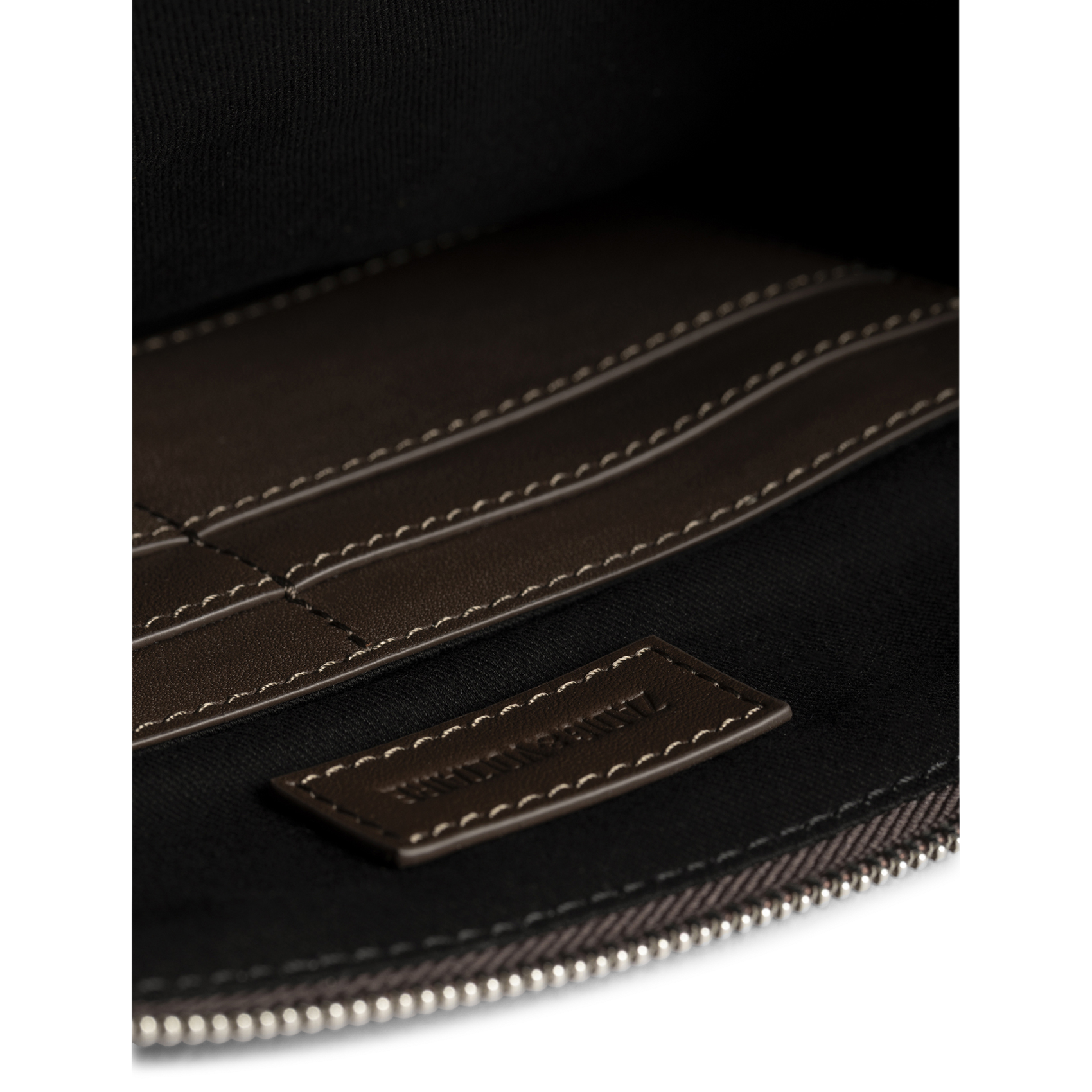 Brede leren riem met studs ZADIG&VOLTAIRE Bruin