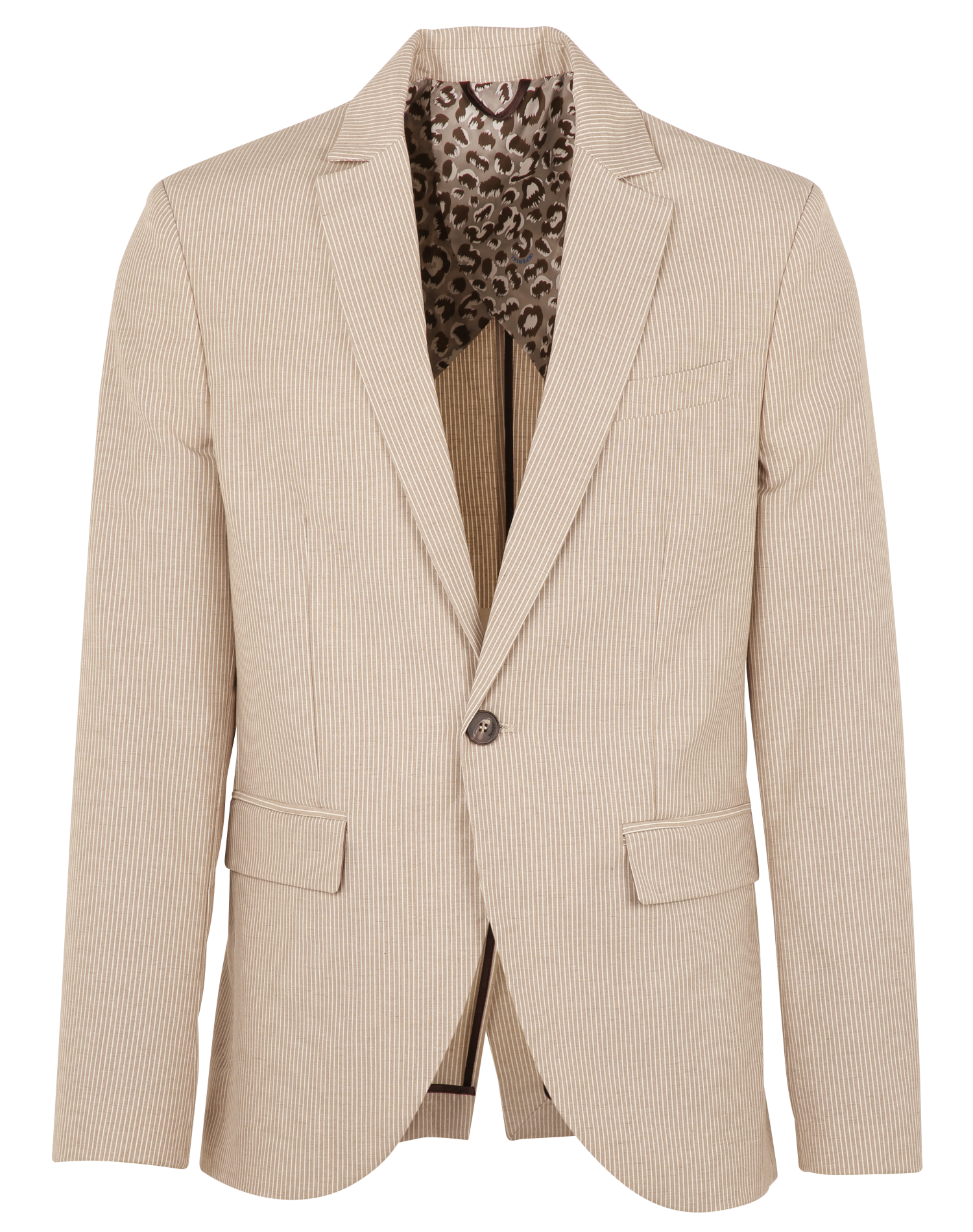 Veste tailleur droite rayée  IMPERIAL Beige