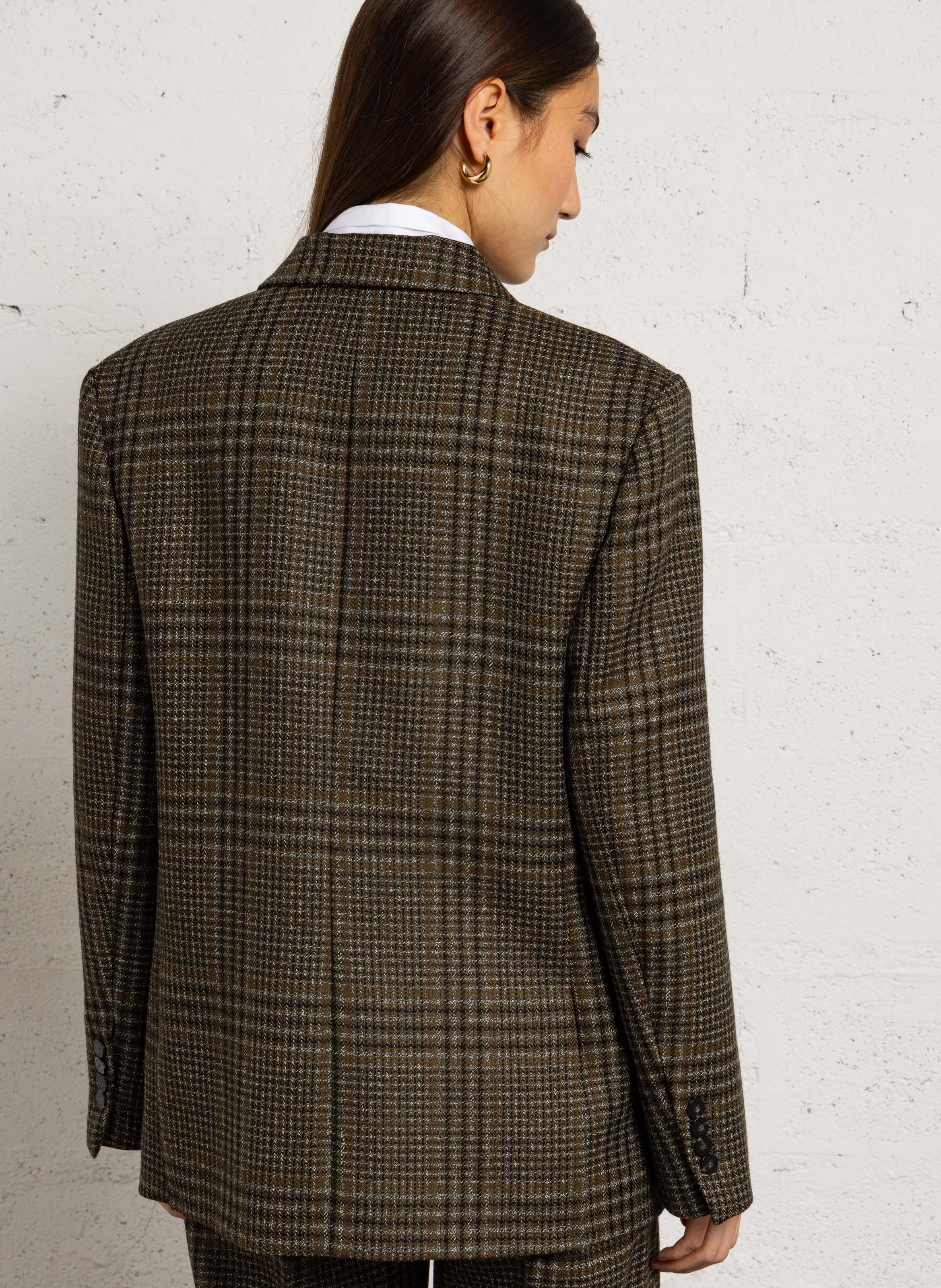 Gerade geschnittener Karo-Blazer MARGAUX LONNBERG Grun