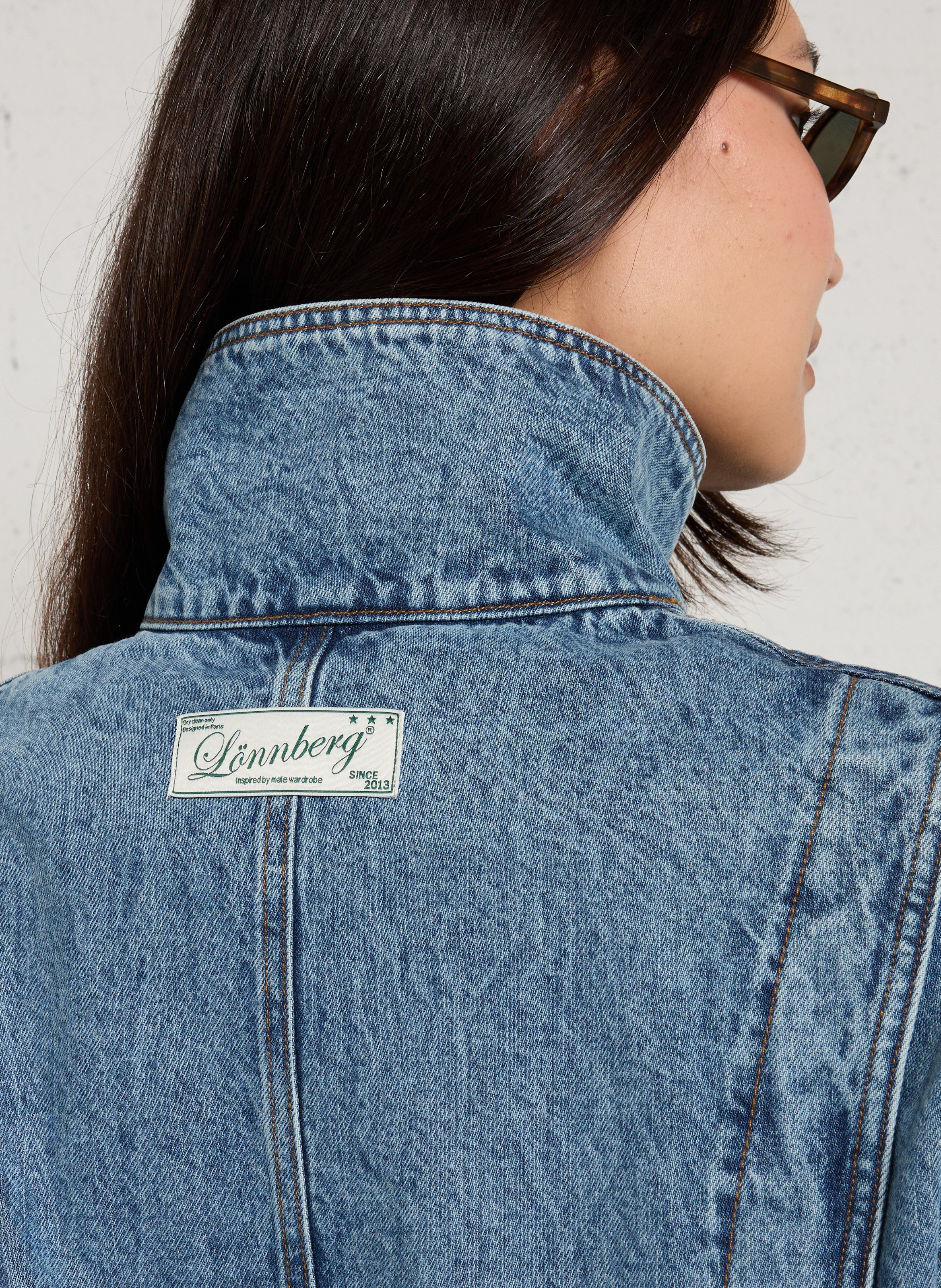 Baumwollblouson mit Stehkragen MARGAUX LONNBERG Blau