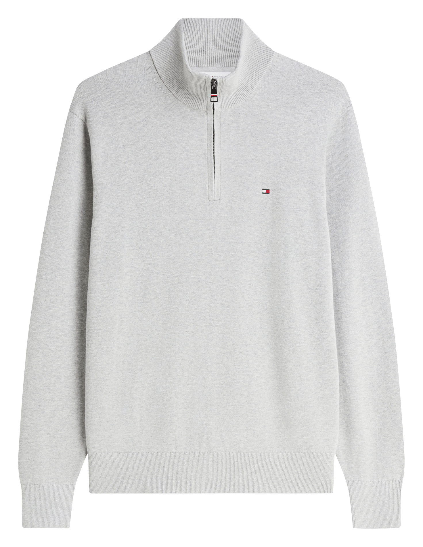 Pullover aus Bio-Baumwolle und Kaschmir mit Stehkragen, Regular Fit TOMMY HILFIGER Grau