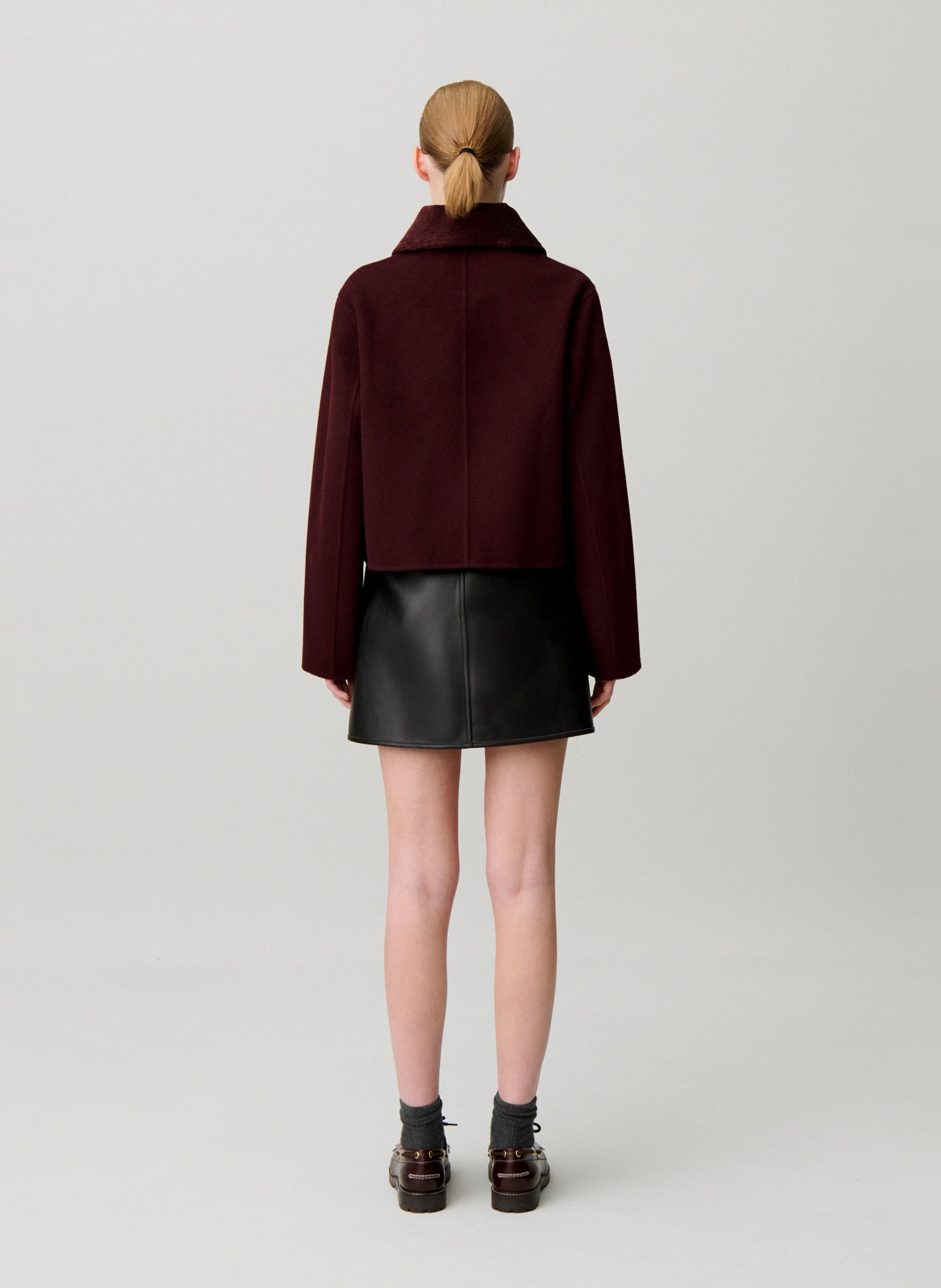 Veste courte en laine mélangée CLAUDIE PIERLOT Rouge