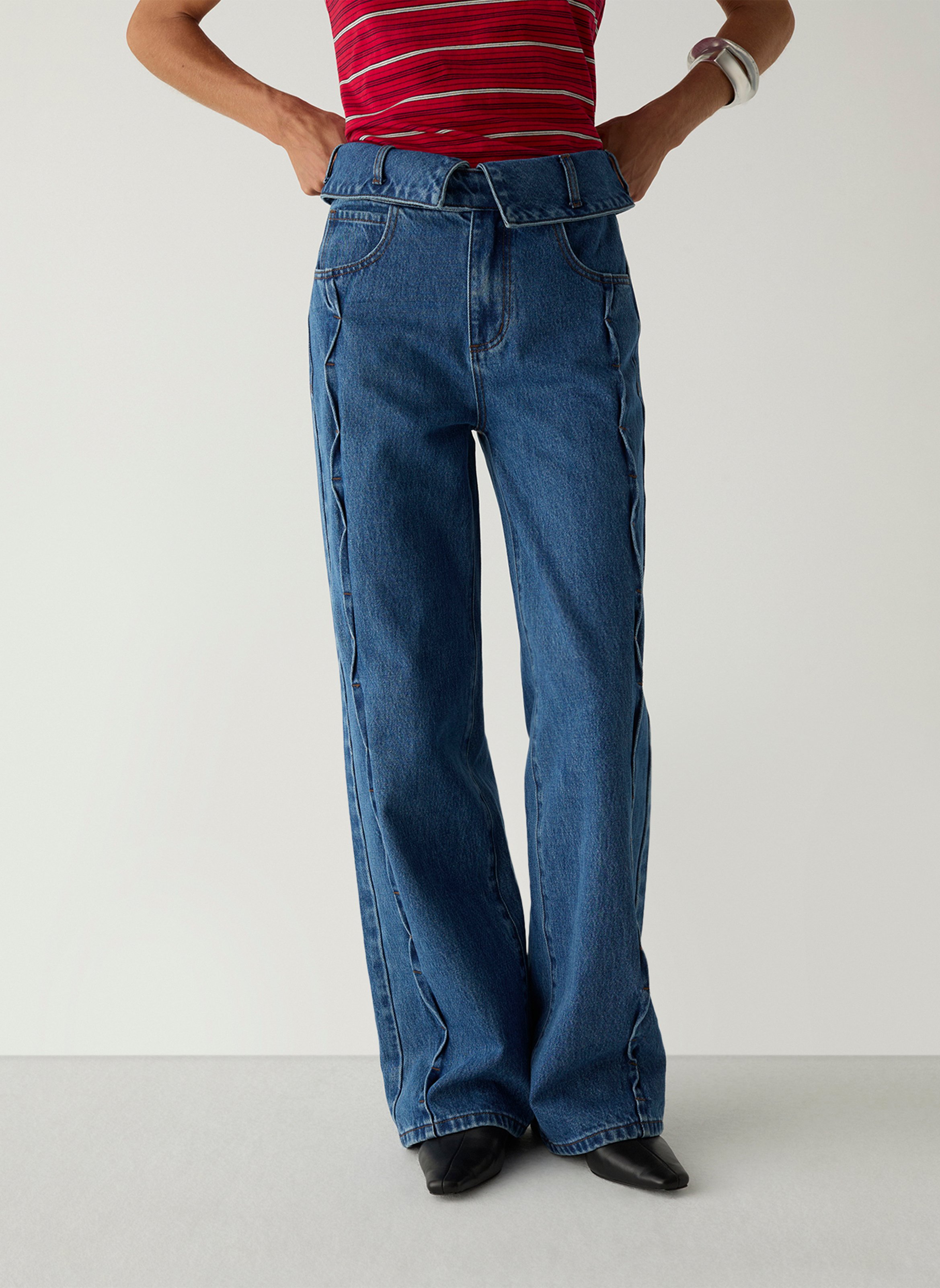 Cotton flared jeans LAAGAM Blue