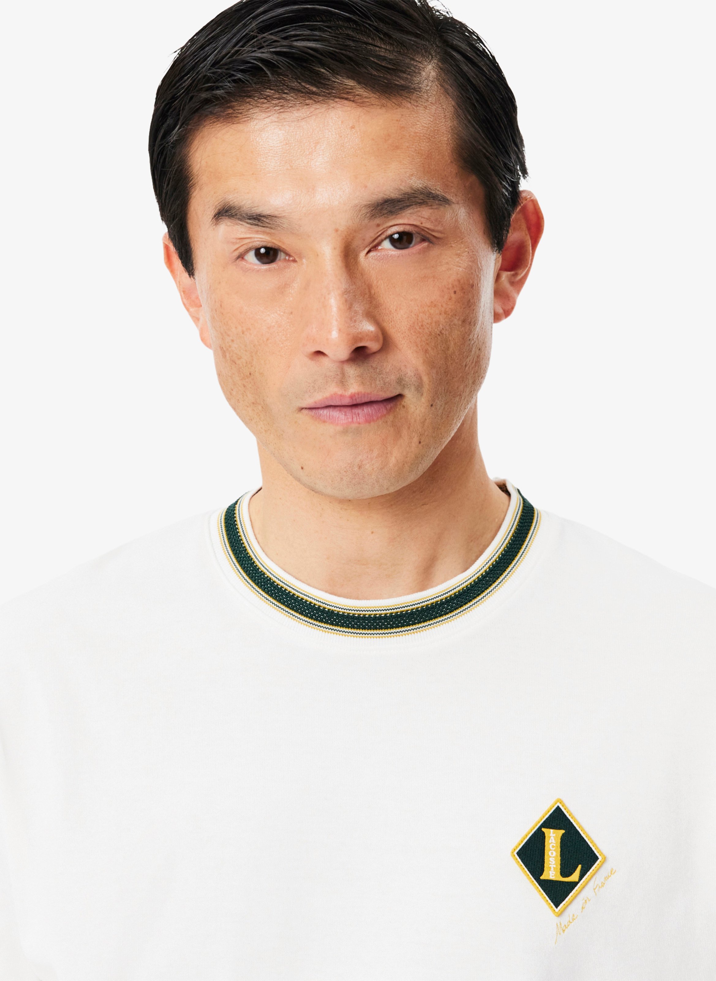 Cotton logo t-shirt LACOSTE Grey