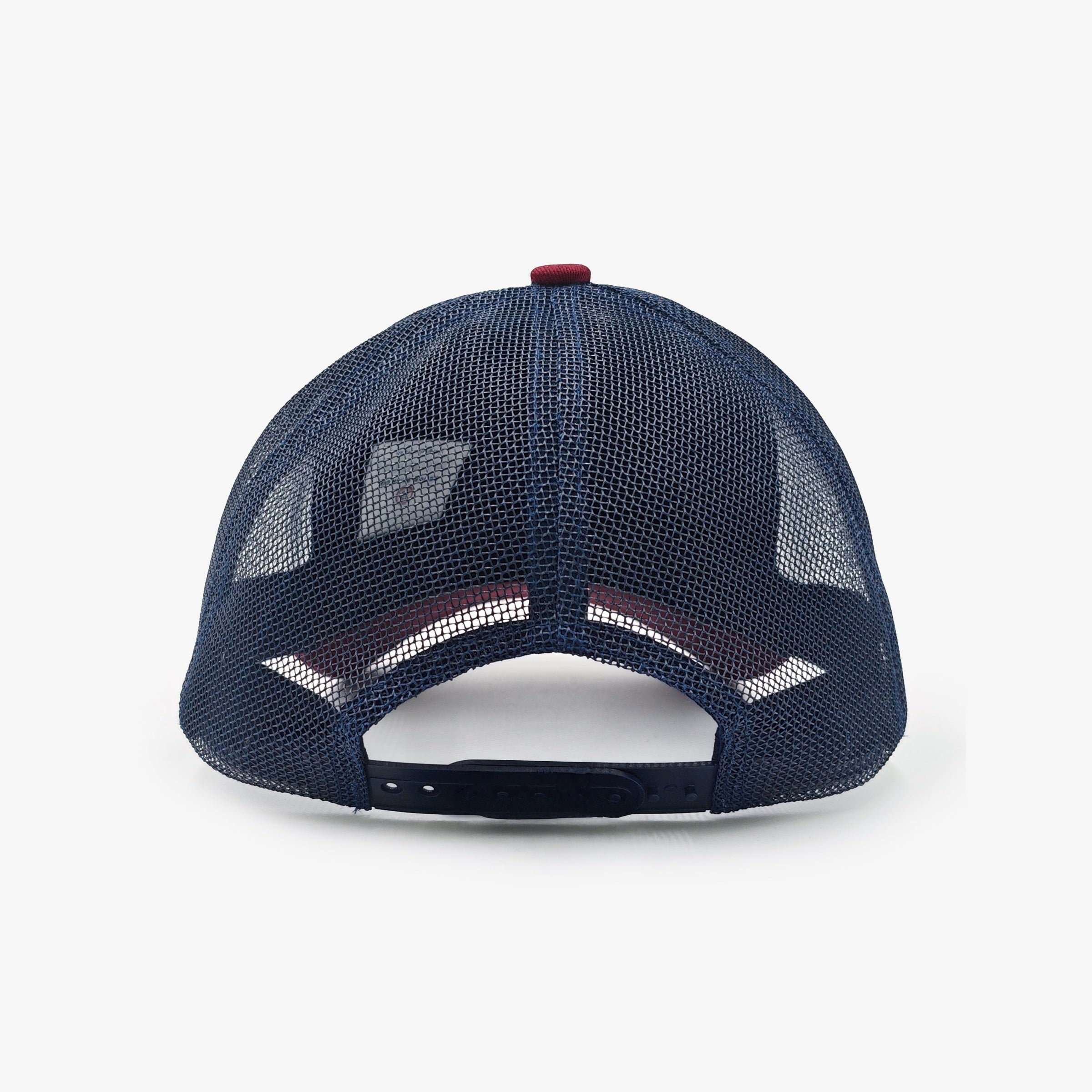 Red wine and navy blue trucker cap SERGE BLANCO Red