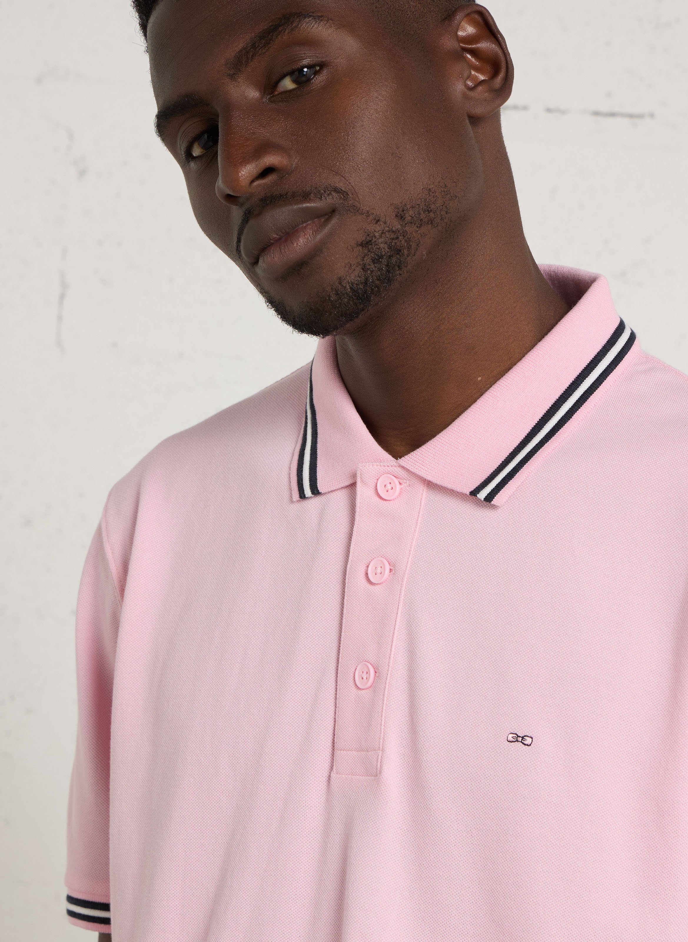 Polo mit kurzen Ärmeln, einfarbig EDEN PARK Rosa