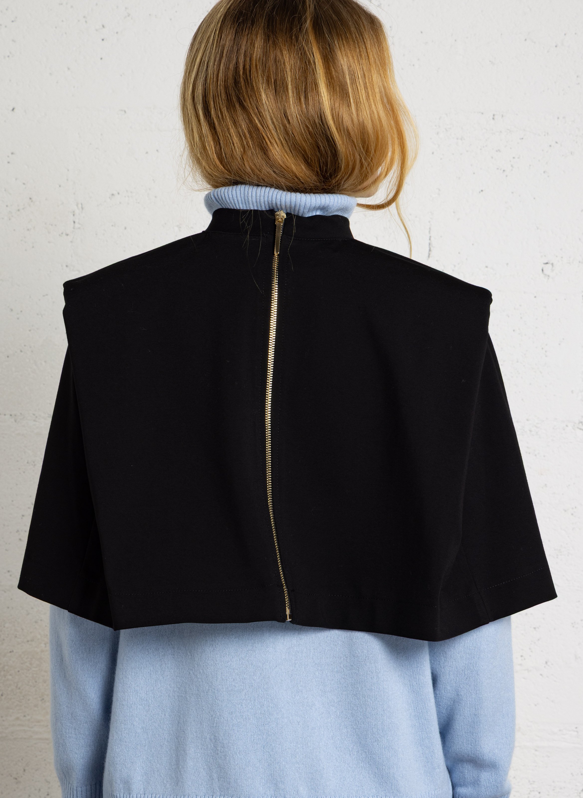Ruime top met cape-effect IMPERIAL Zwart