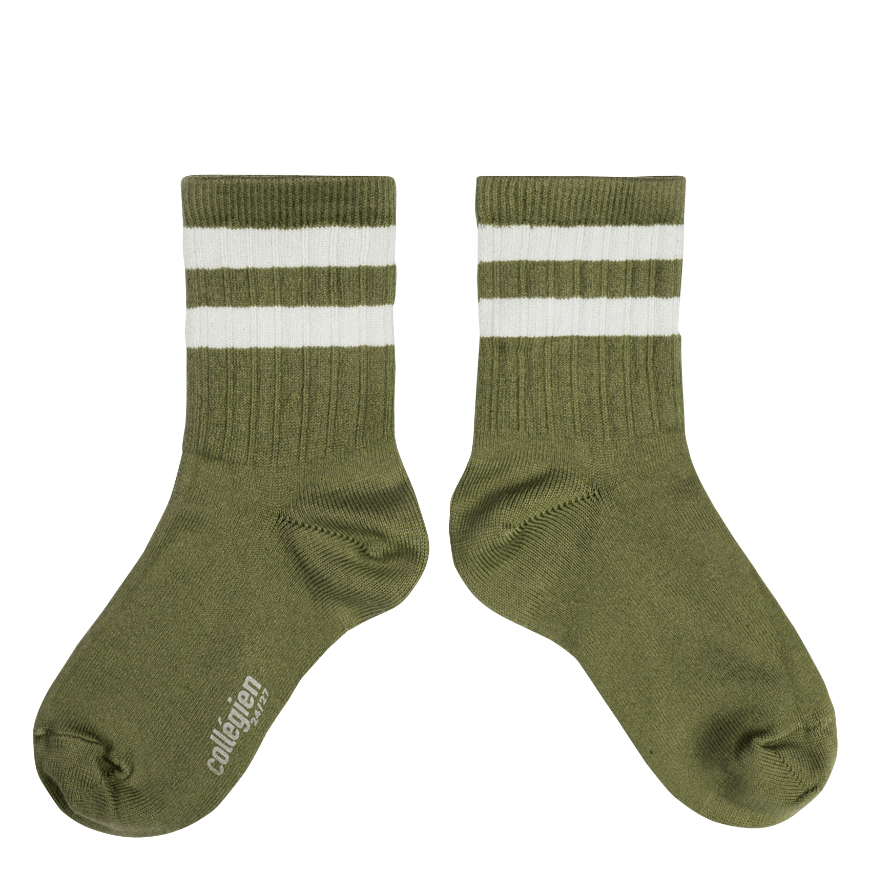 Chaussettes côtelées à rayures en coton mélangé COLLEGIEN
