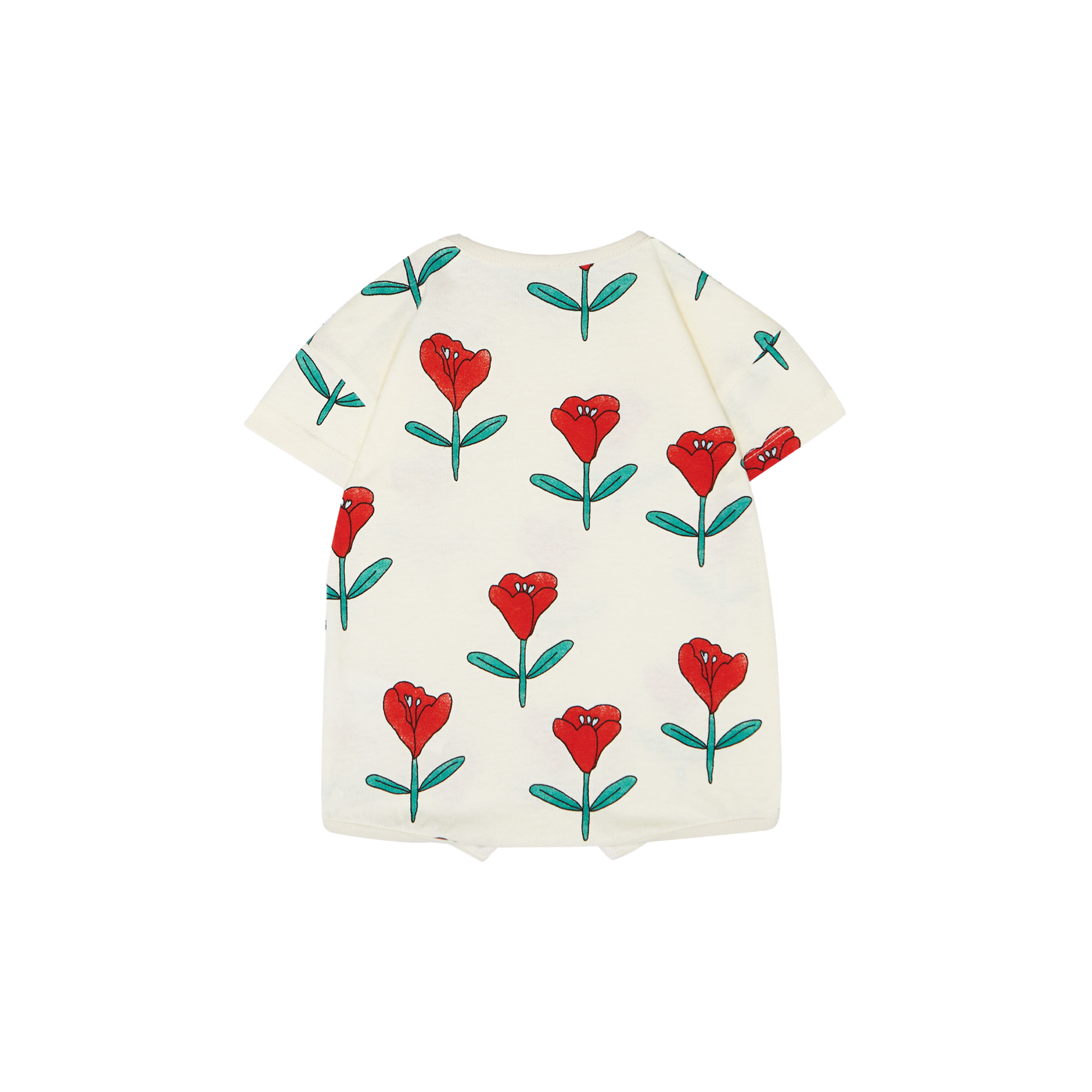 Body imprimé tulipes all-over en coton THE CAMPAMENTO Blanc
