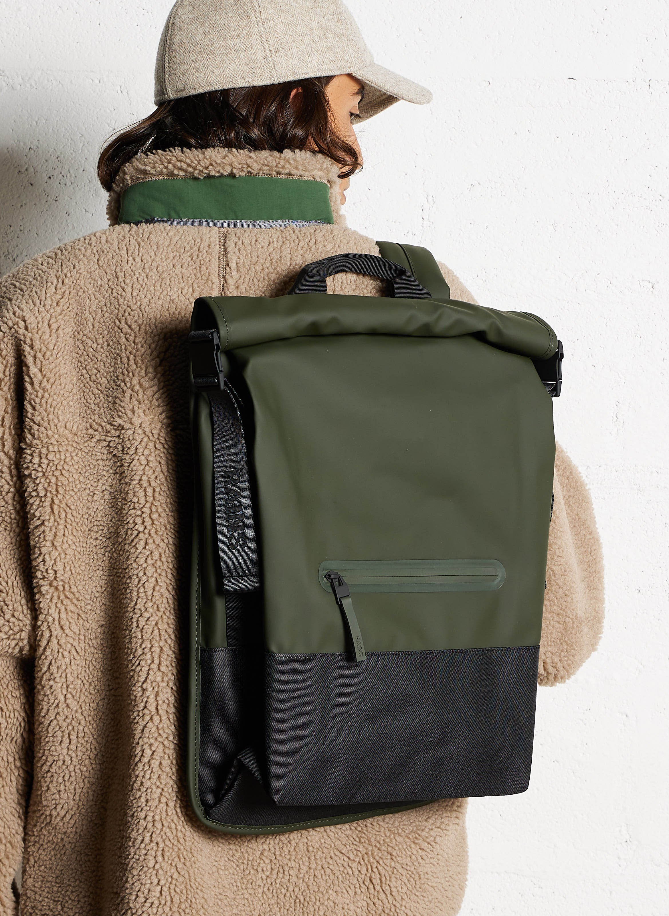 Waterproof backpack RAINS Green