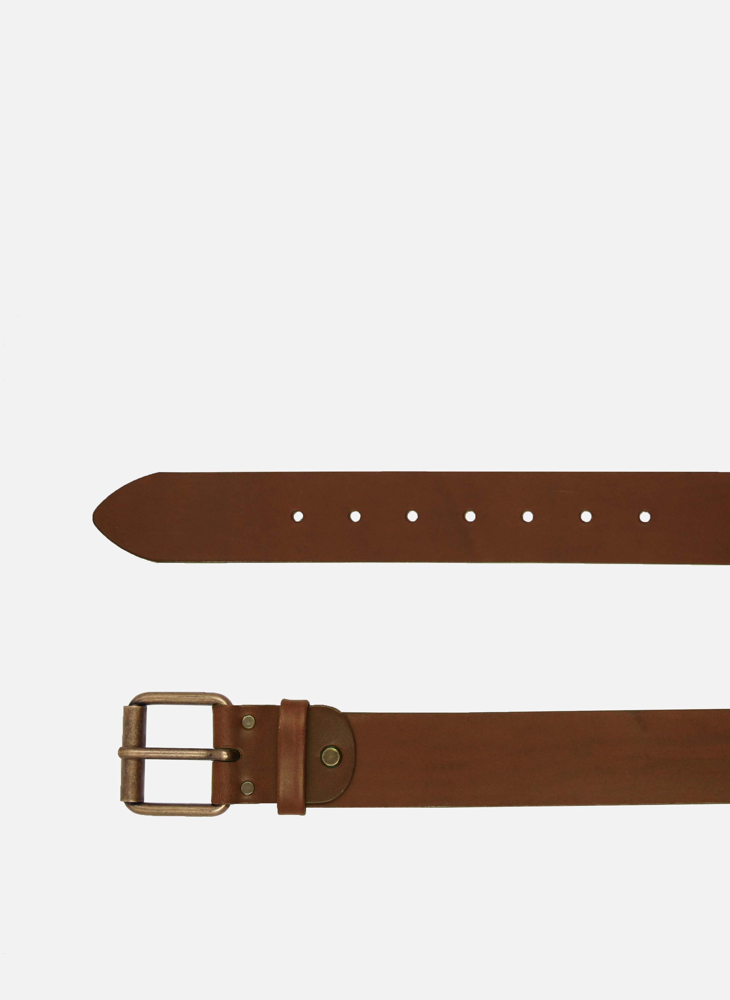 Smooth leather weekend belt JULES & JENN Brown