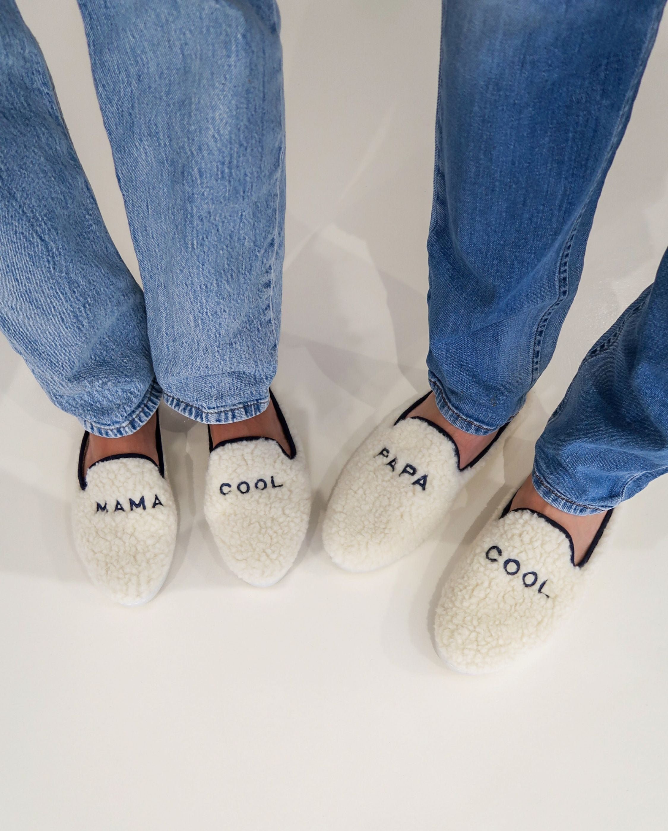 Mule homme papa cool, collab' x émoi émoi ANGARDE Blanc