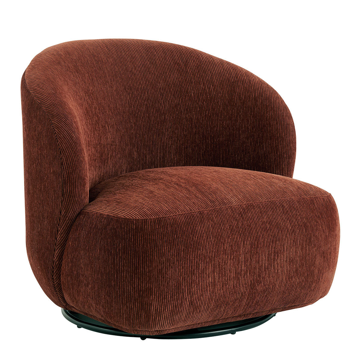 Corduroy armchair Red