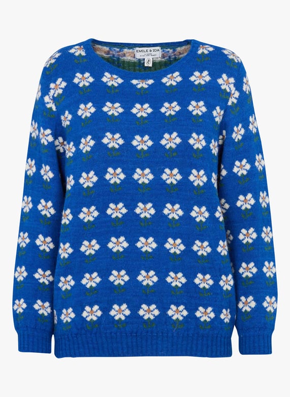 Pull Femme Encolure Ronde Imprimée Onlyda Noël Bleu Pull Femme Encolure Ronde Imprimée Onlyda Noël Bleu